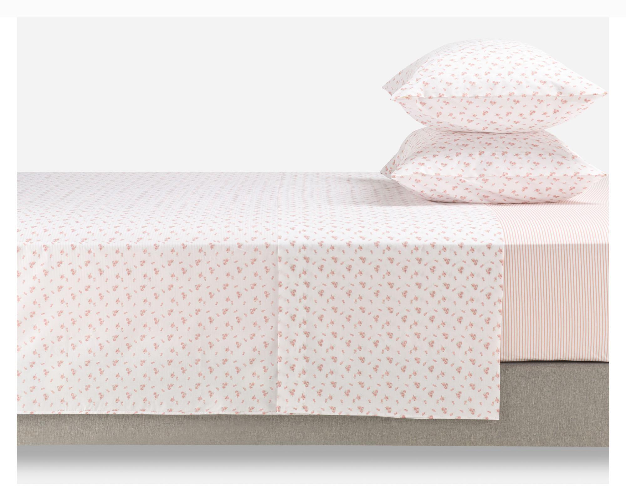 Juego de sábanas 2 plazas 180H Miniprint rosado-1