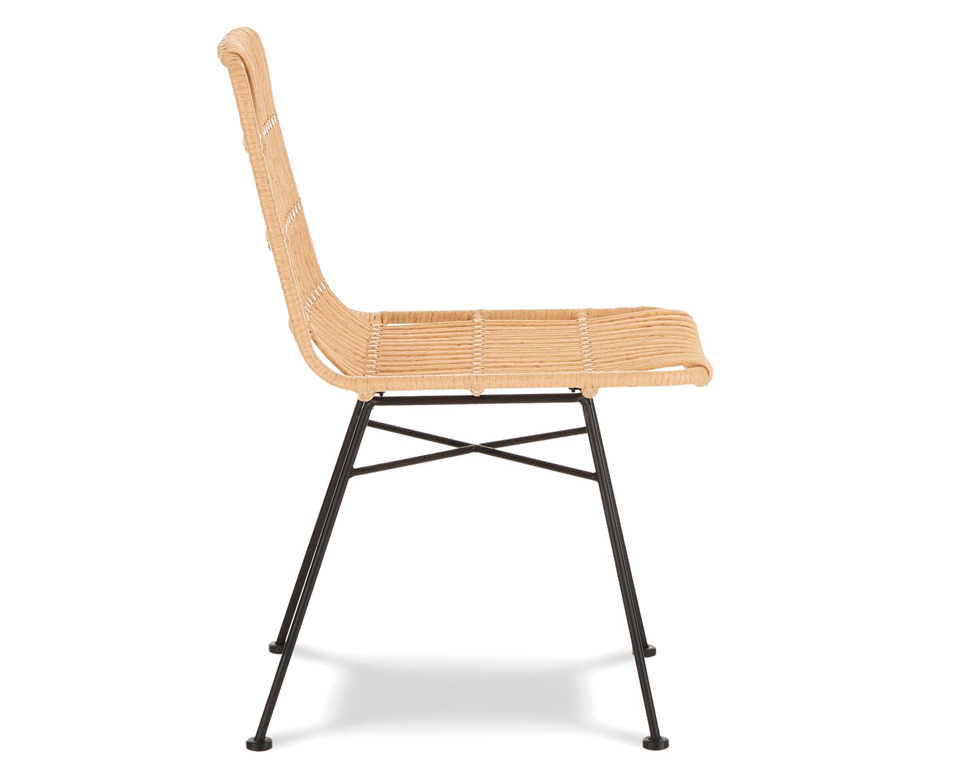 Silla comedor terraza ratan Creta natural-2