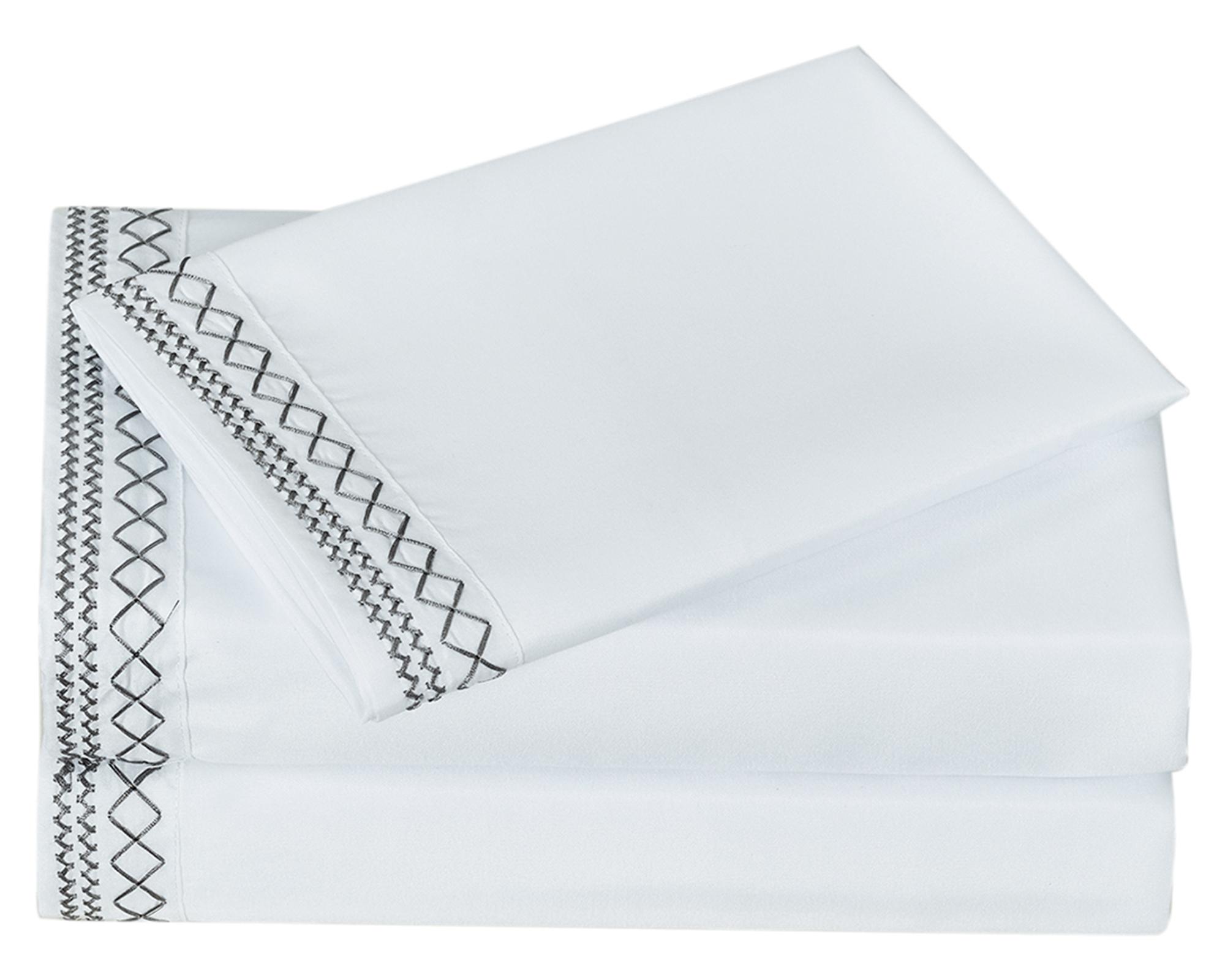 Juego de sábanas 2 plazas Broderie blanco-2