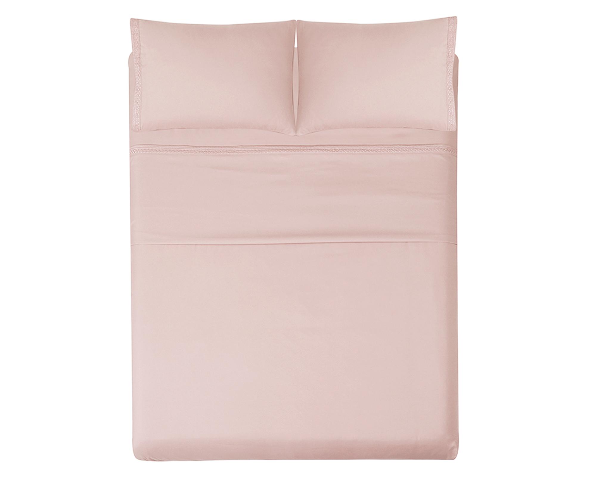 Juego de sábanas King microfibra Broderie blanco-1