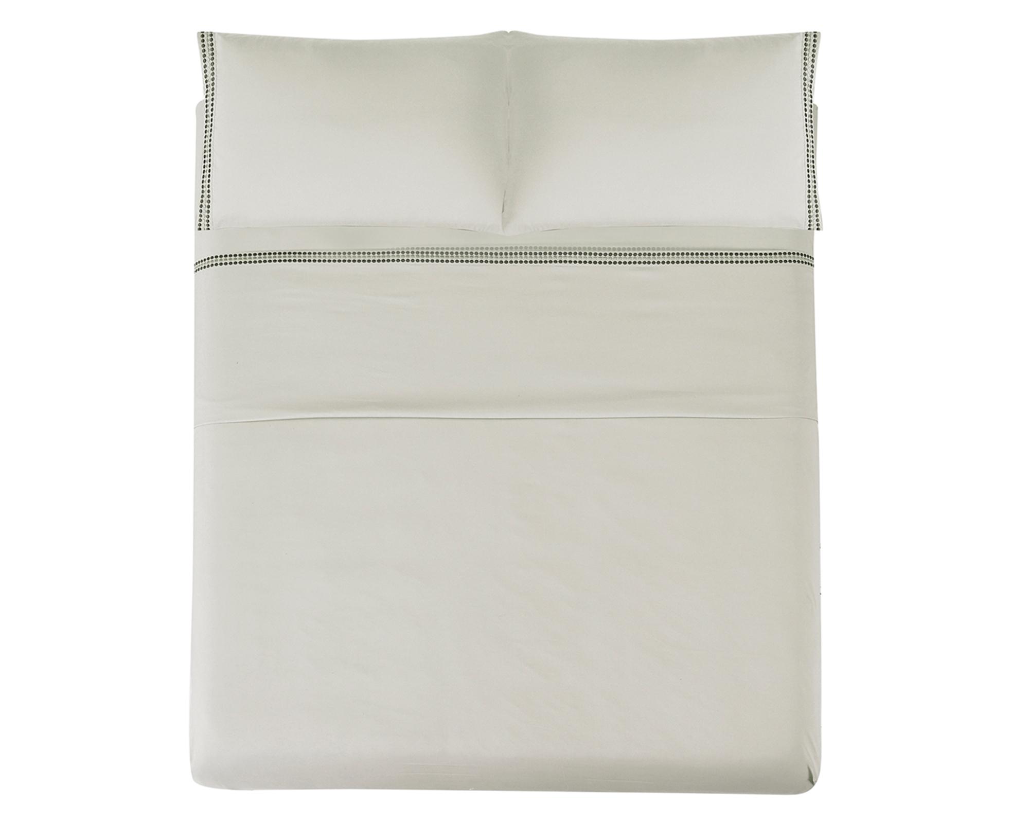 Juego de sábanas King microfibra Bordada beige-1