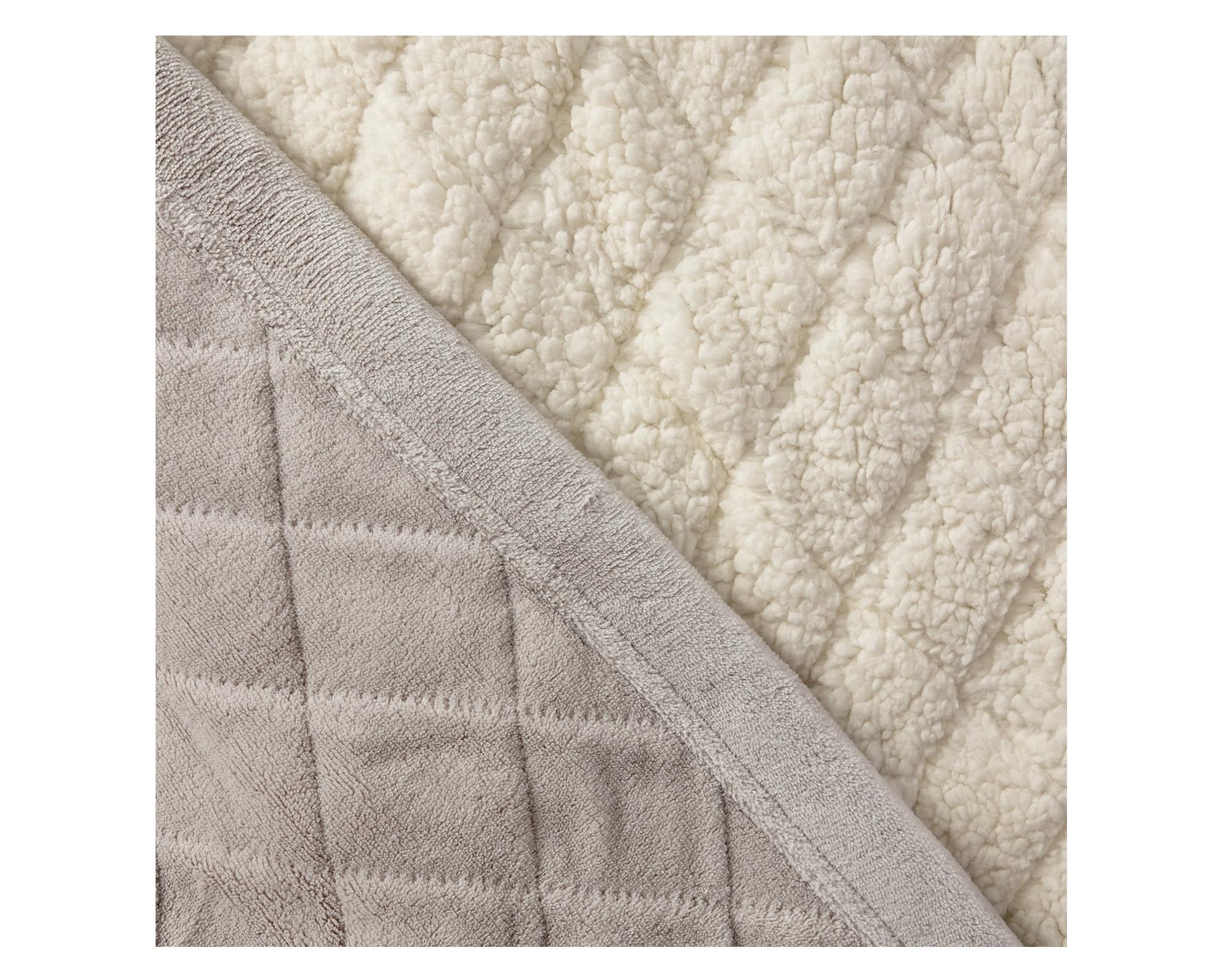 Frazada King bicapa térmica Beige-1