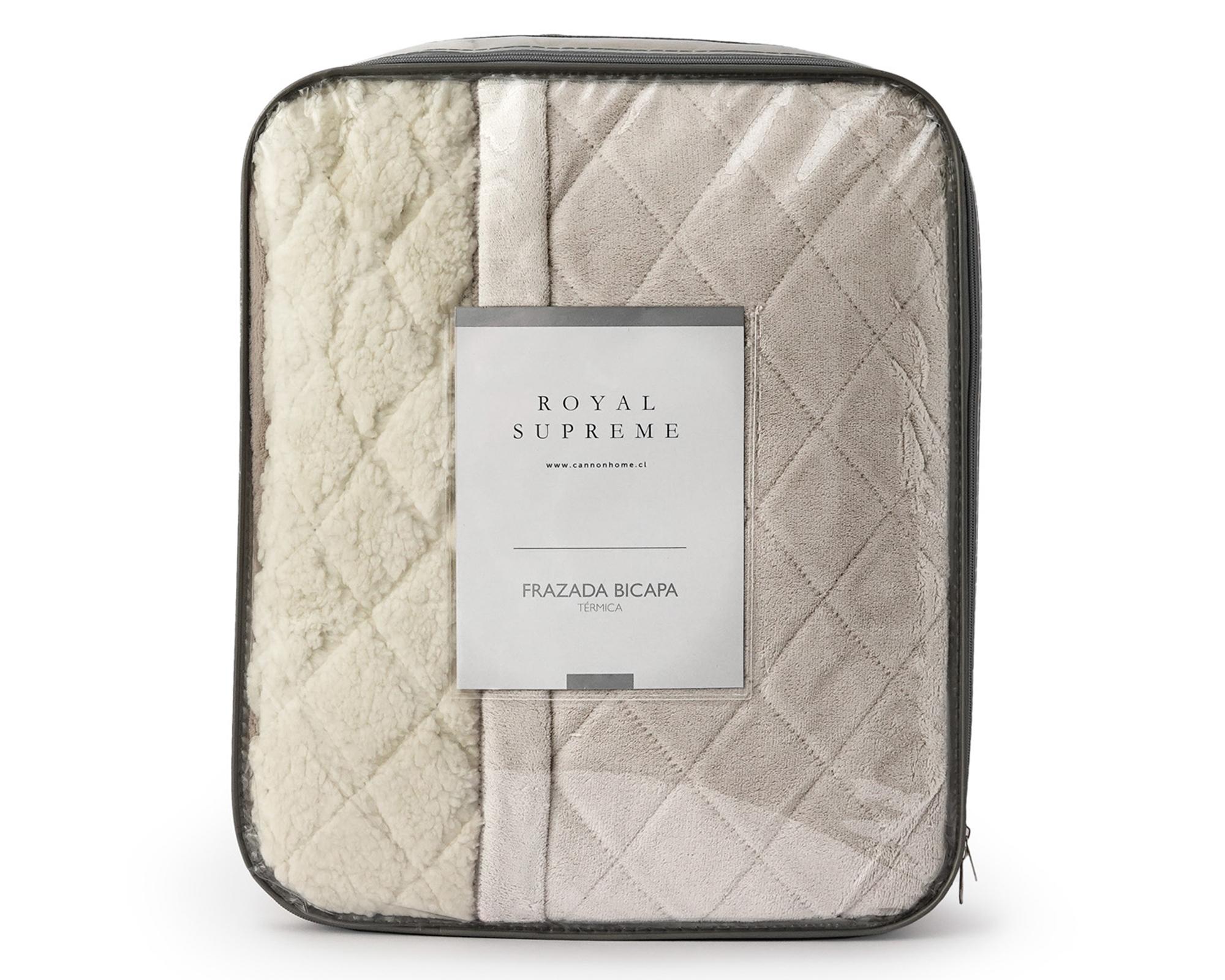 Frazada Súper King bicapa térmica Beige-2