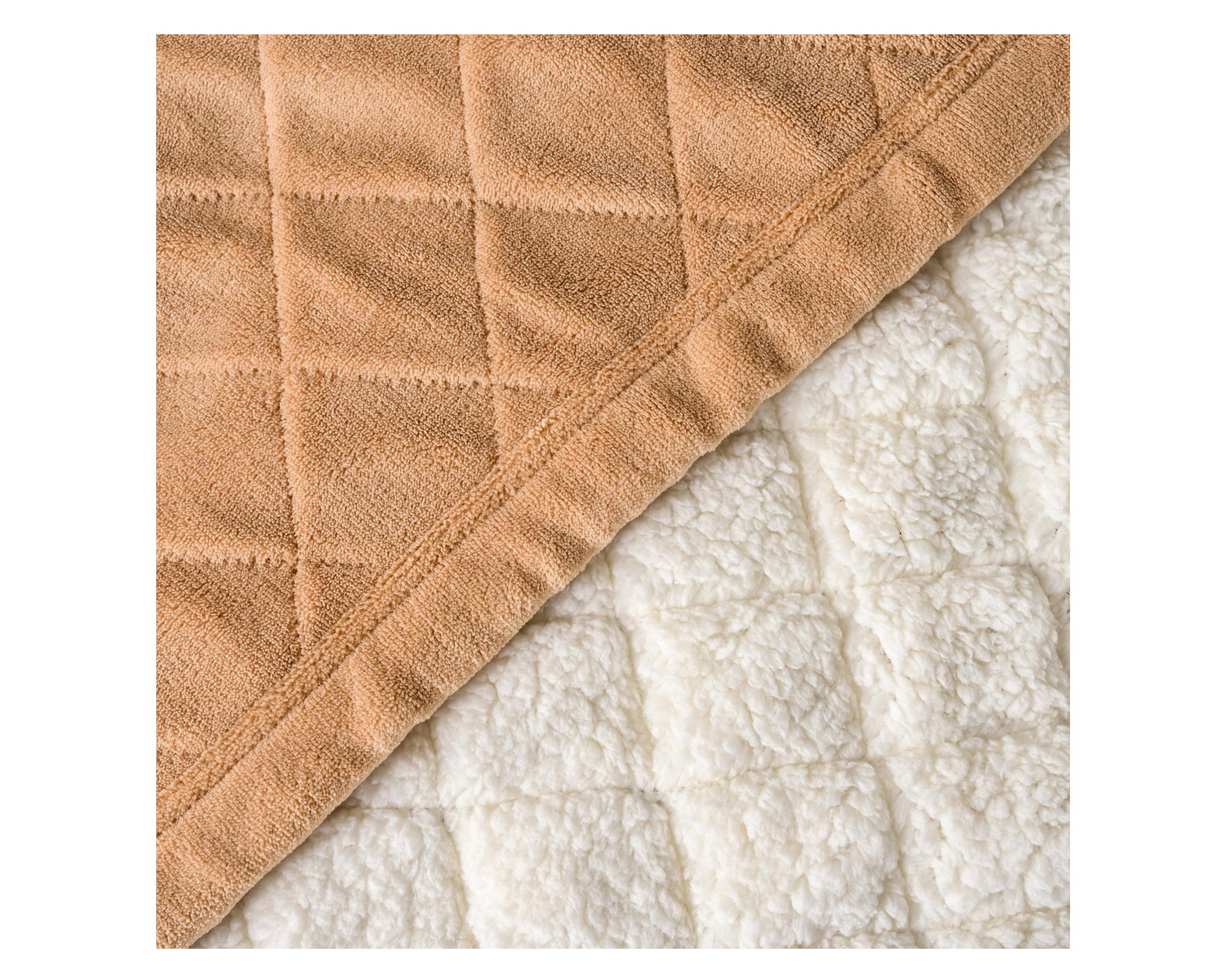 Frazada 2 plazas bicapa térmica Camel-1