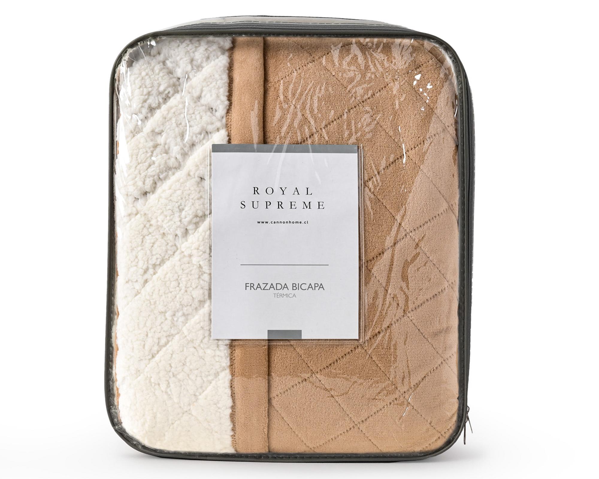 Frazada 2 plazas bicapa térmica Camel-2