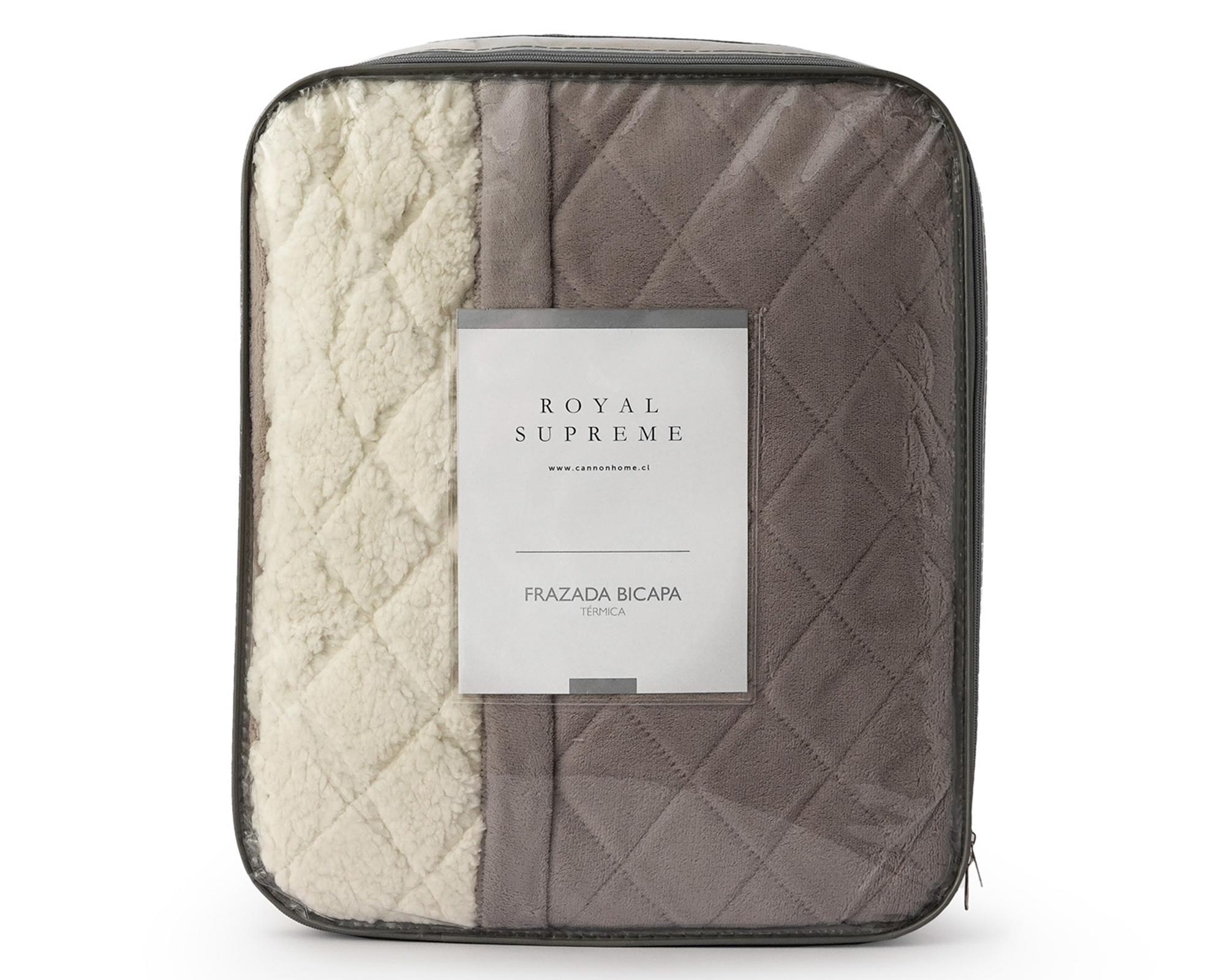 Frazada King bicapa térmica Taupe-2
