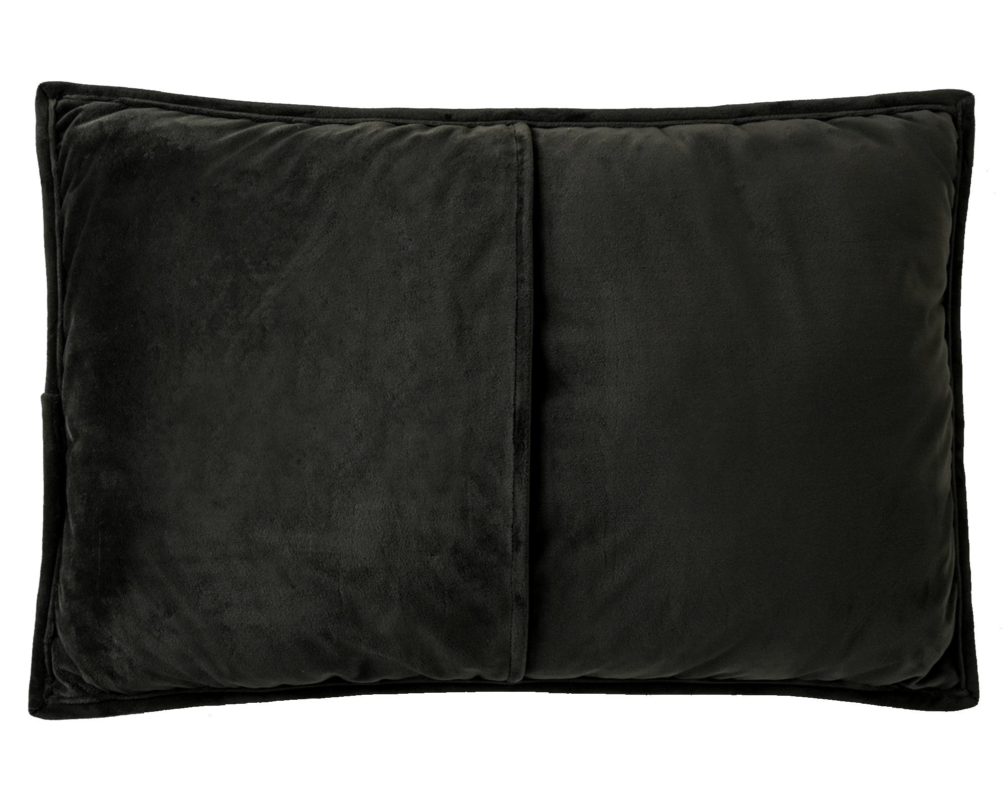 Cojín 60x40 cm algodón Velvet Black-1