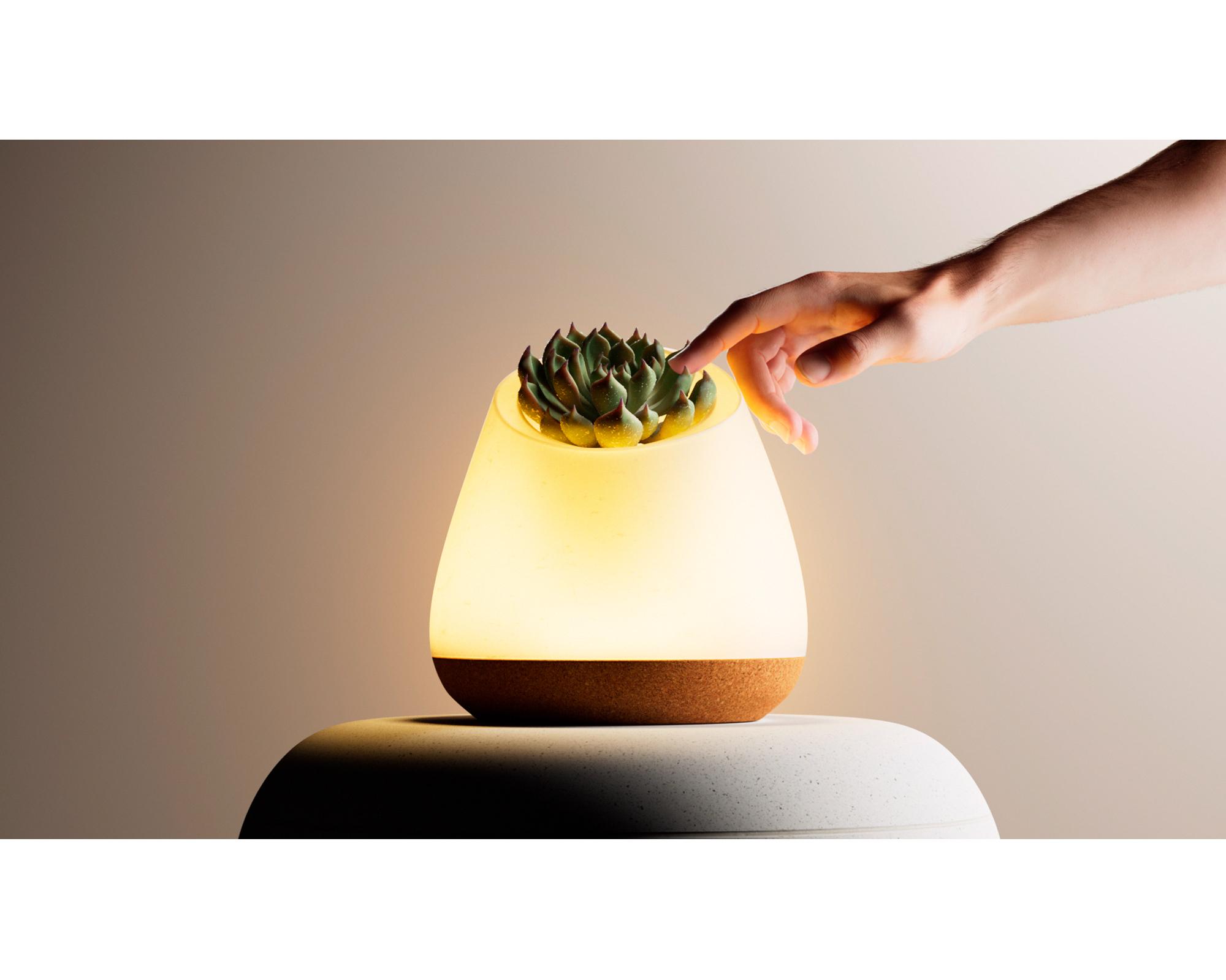 Lámpara sobremesa biotecnológica LED luz cálida-3