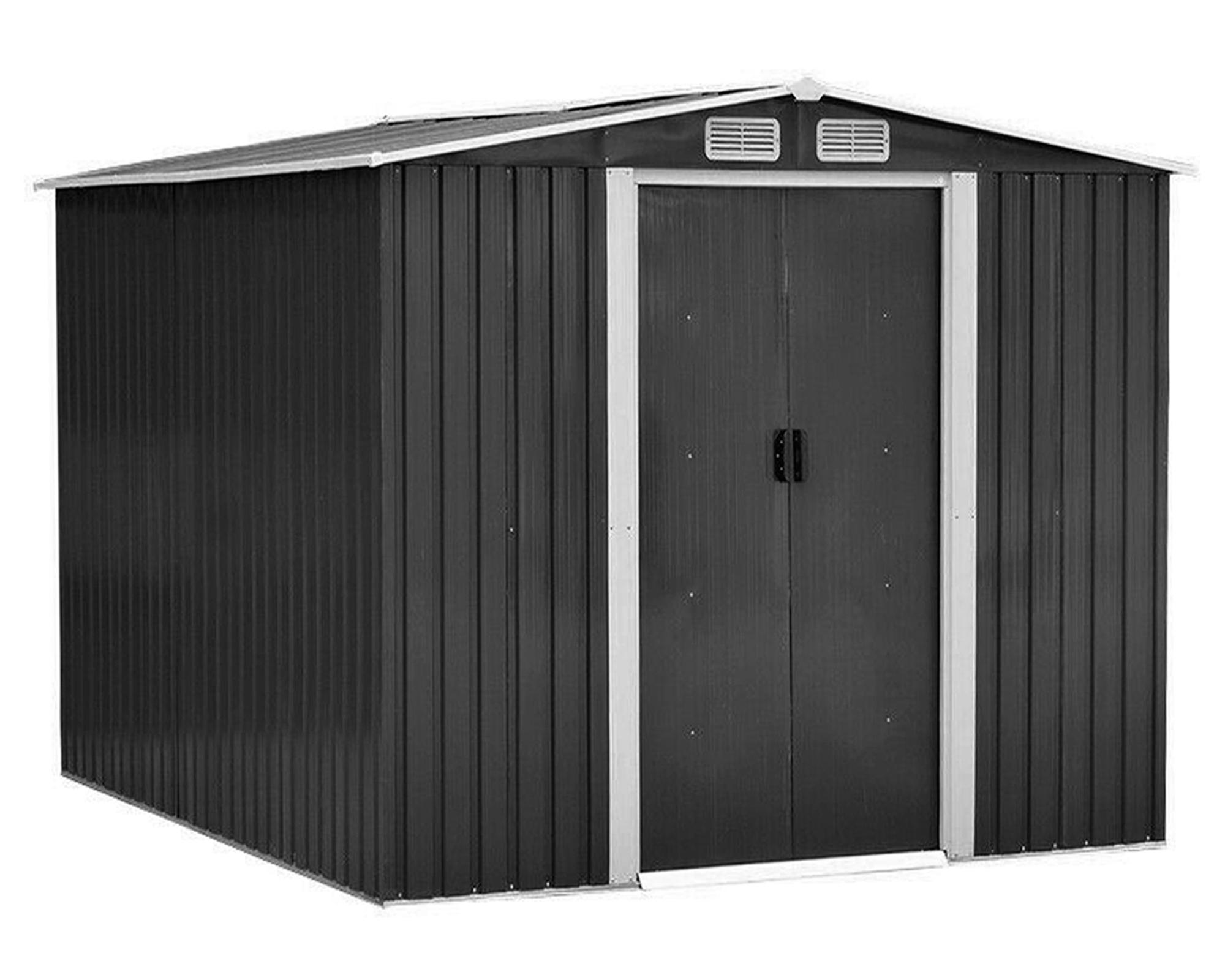 Bodega de jardín 195x195x125 cm IGBJ125-195G gris-0