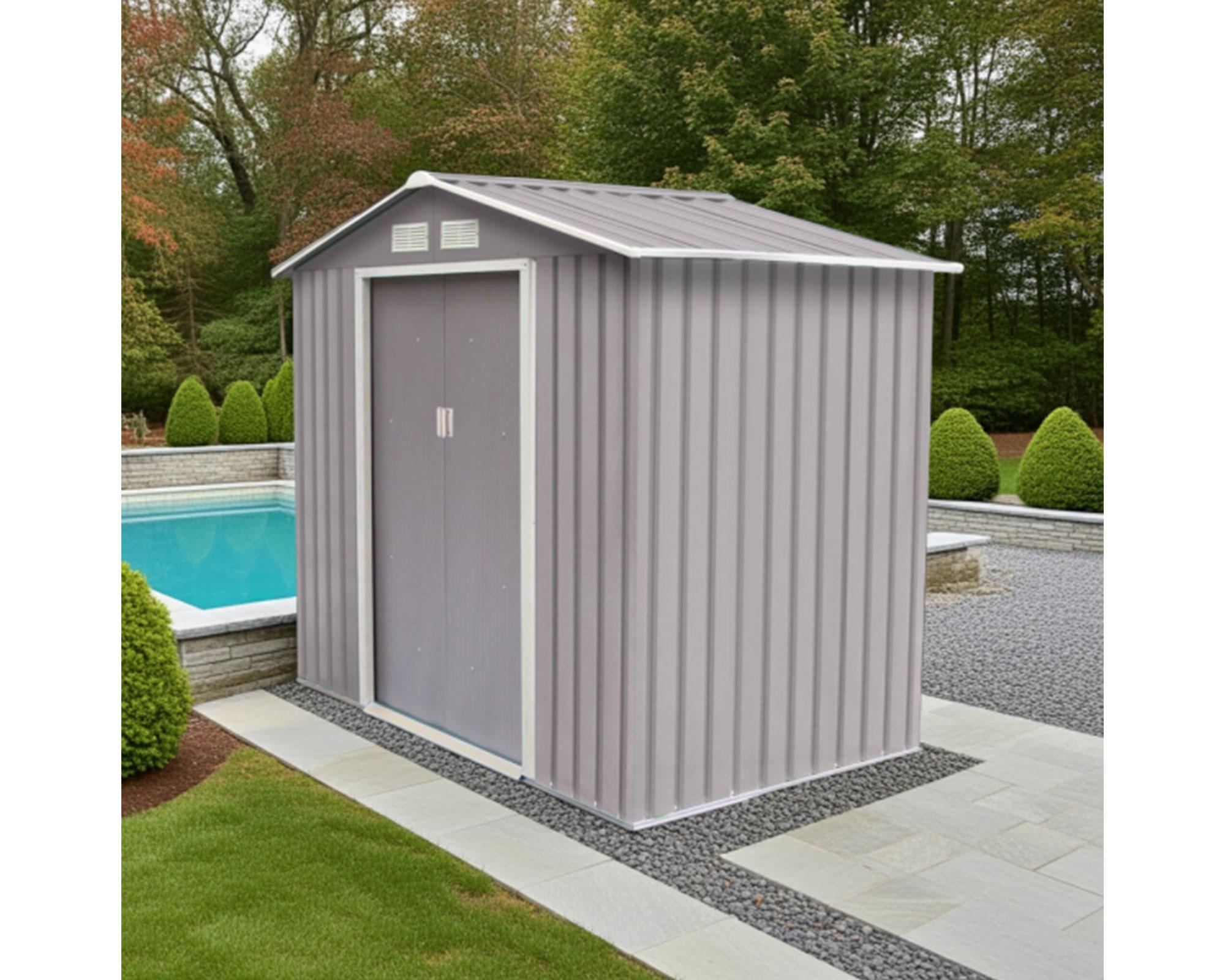 Bodega de jardín IGBJ125-195G gris 186x196x132 cm 2.44 m2-2
