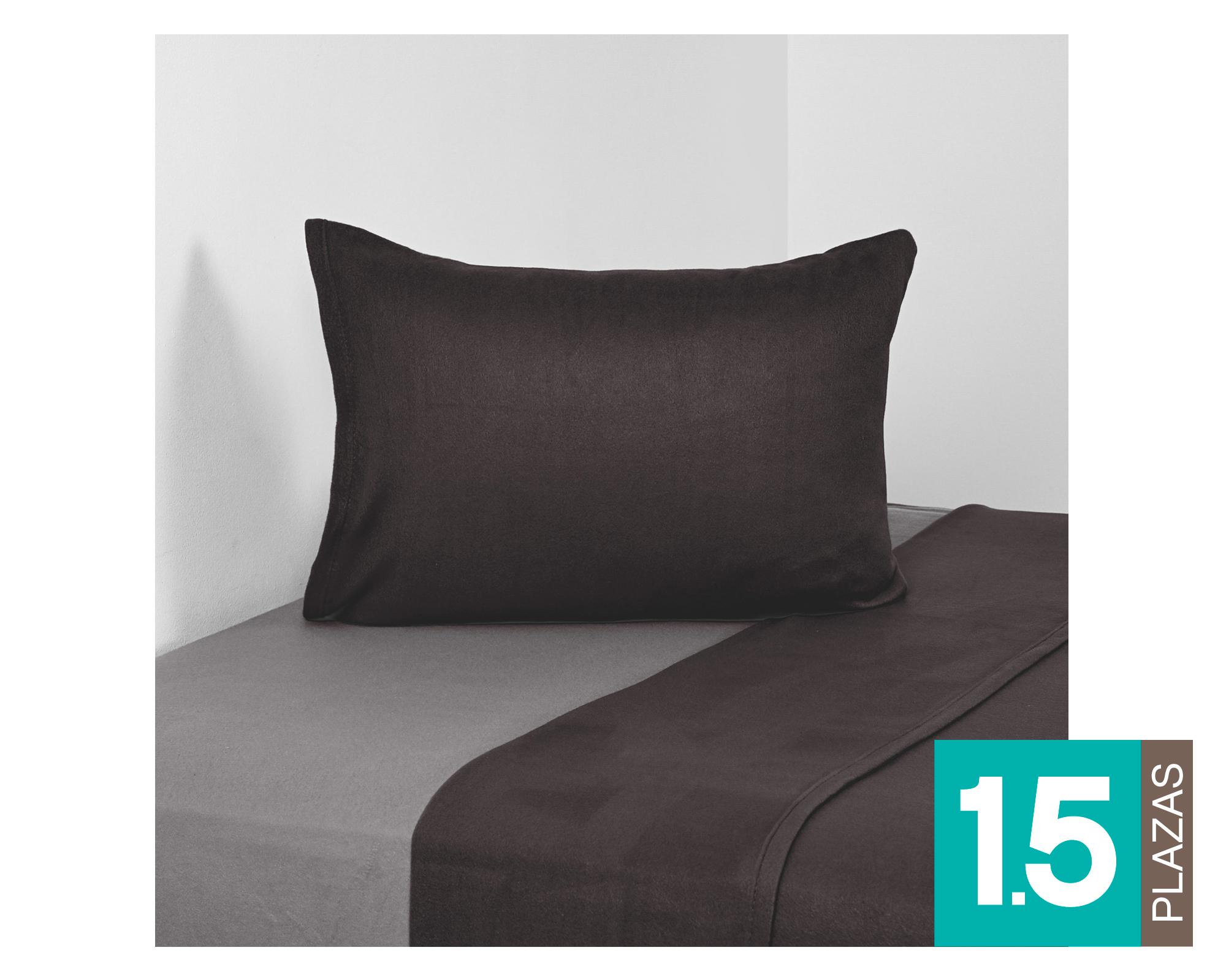 Sábanas polar 1.5 plazas Liso Carbon-0