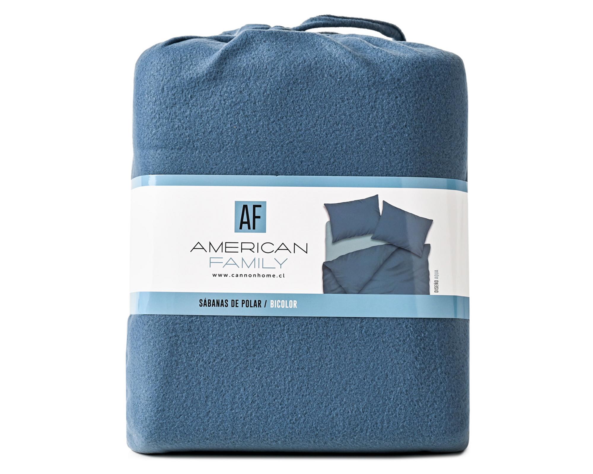 Sábanas polar 1.5 plazas Liso Aqua-2