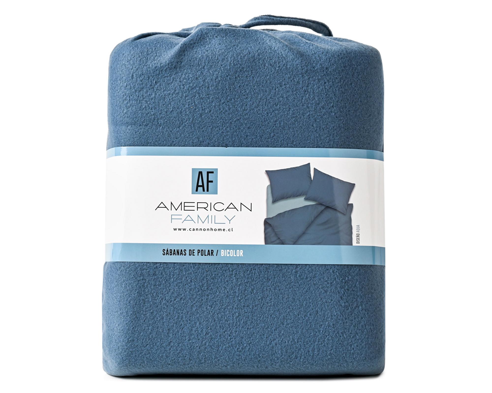 Sábanas polar 2 plazas Liso Aqua-2