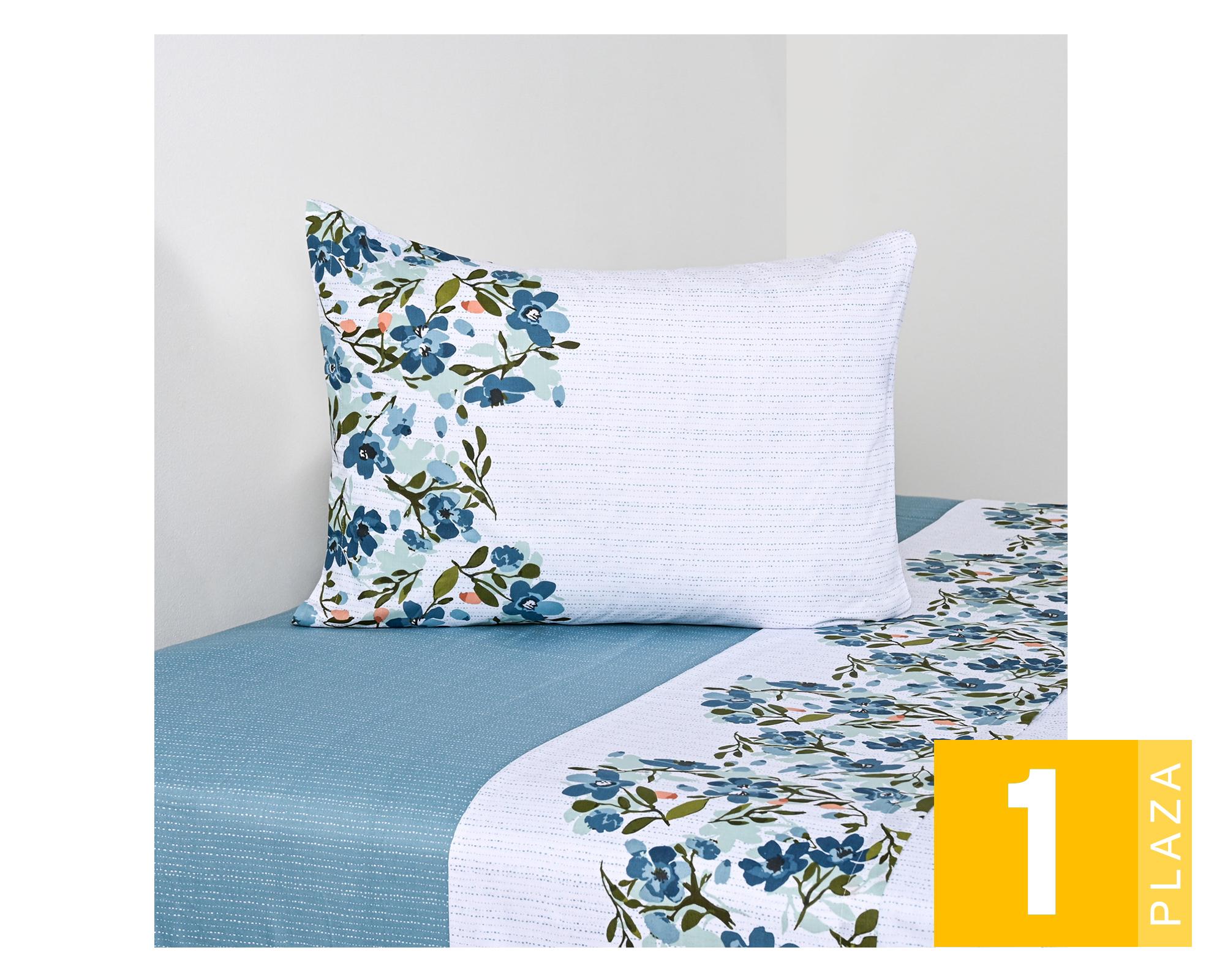 Sábanas 1 plaza 144 hilos Flora-0