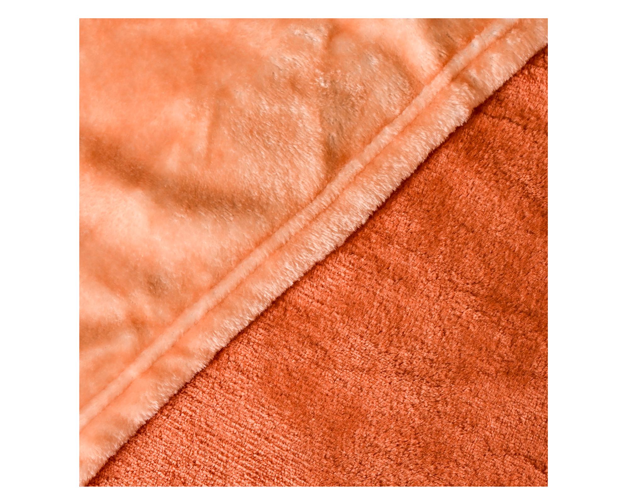 Frazada King Flannel Degrade Ginger-3