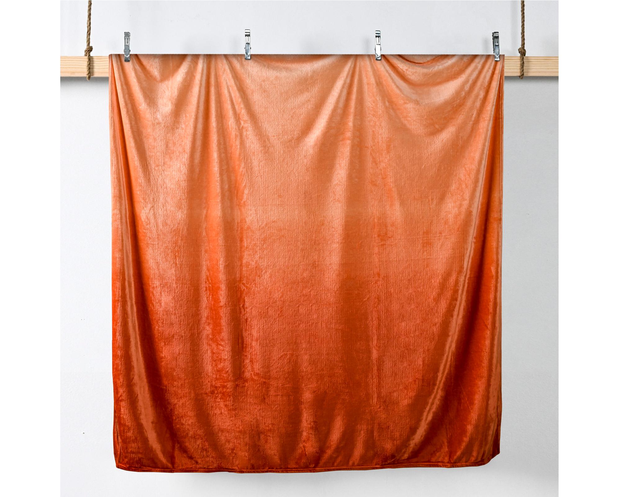 Frazada King Flannel Degrade Ginger-2