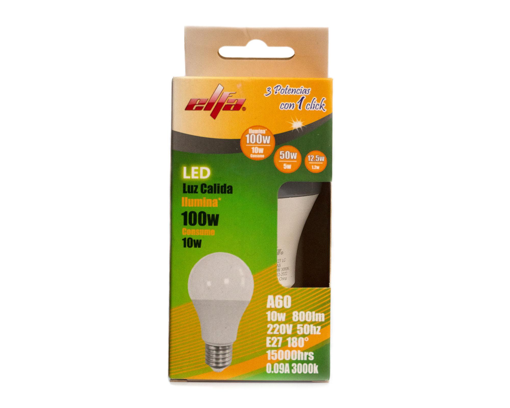 Ampolleta Led 10W E27 cálida blanco-2