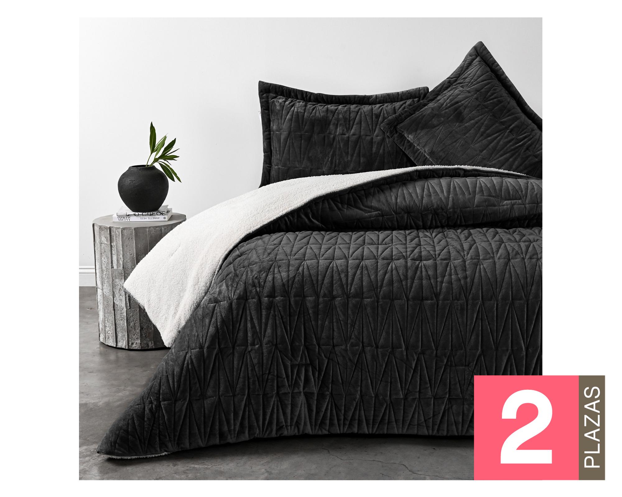 Plumón sherpa 2 plazas Snow Black-0