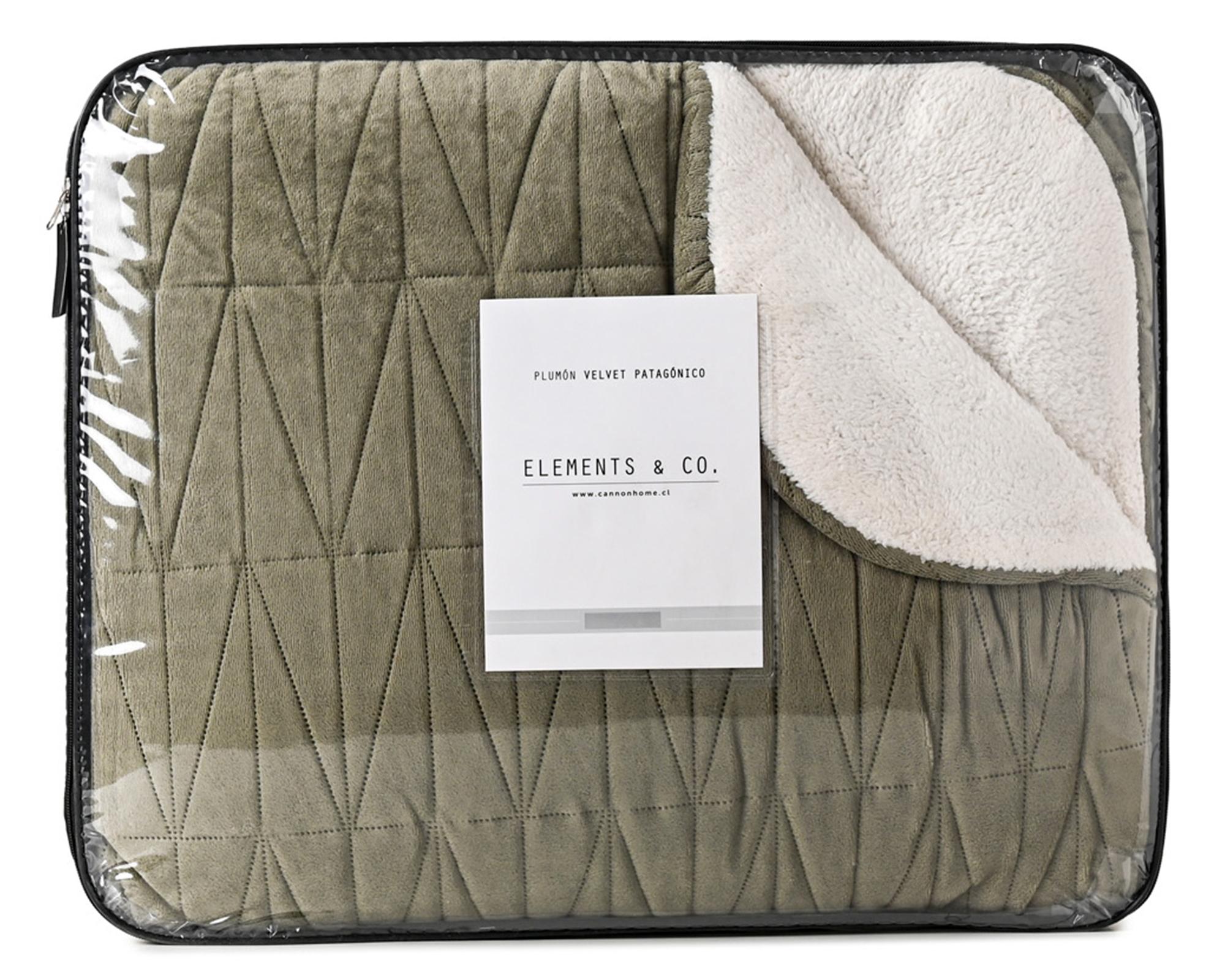 Plumón sherpa 1.5 plazas Snow Olive-2