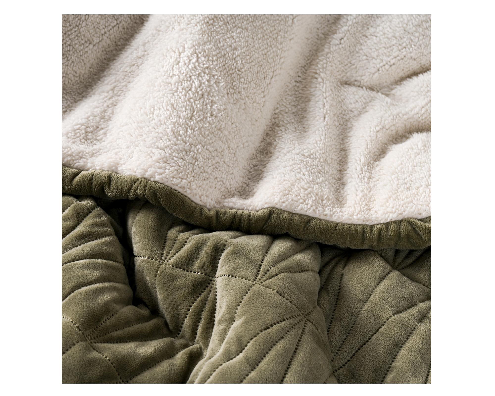 Plumón sherpa 1.5 plazas Snow Olive-1