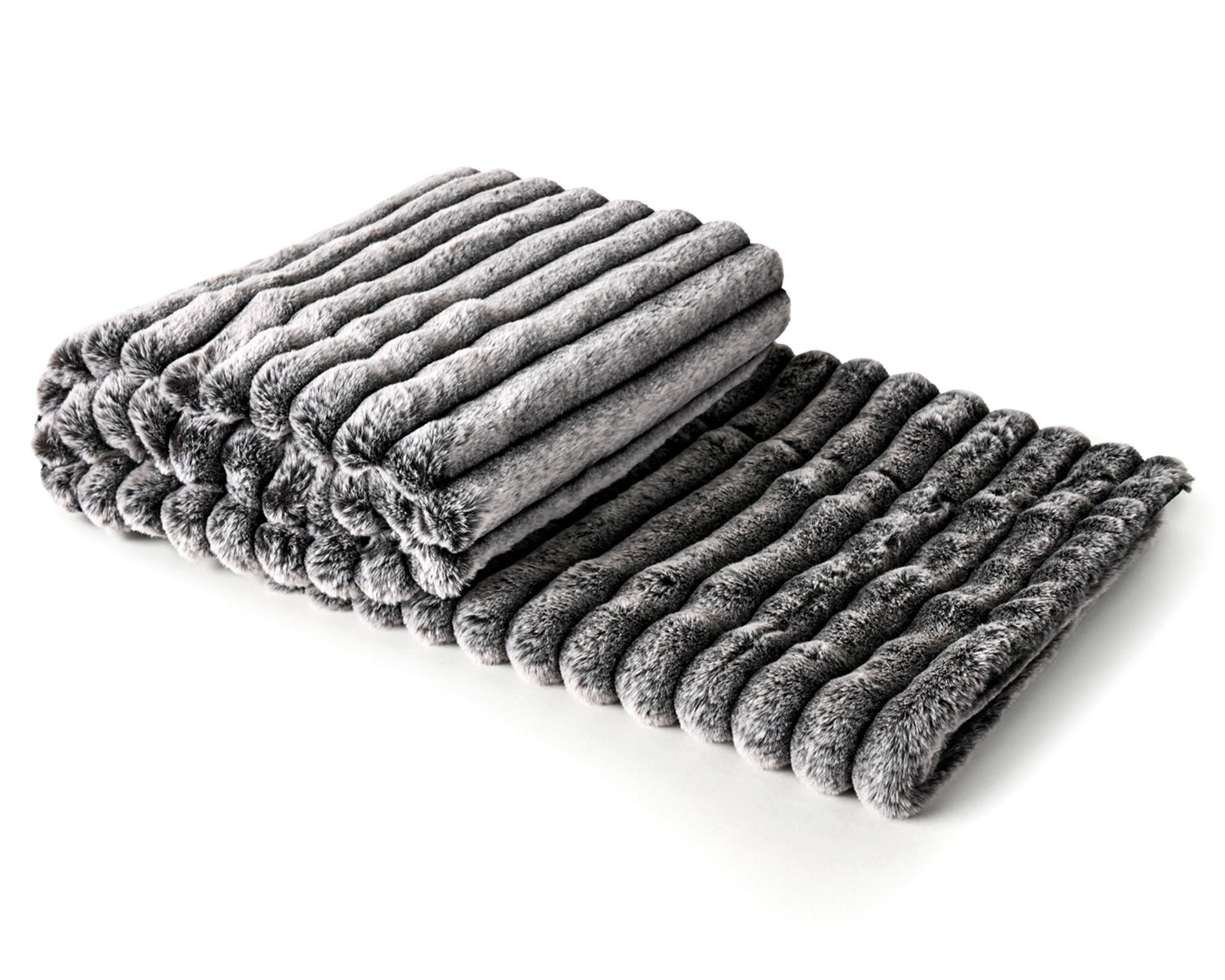 Manta 127x152 cm Stripes gris-0