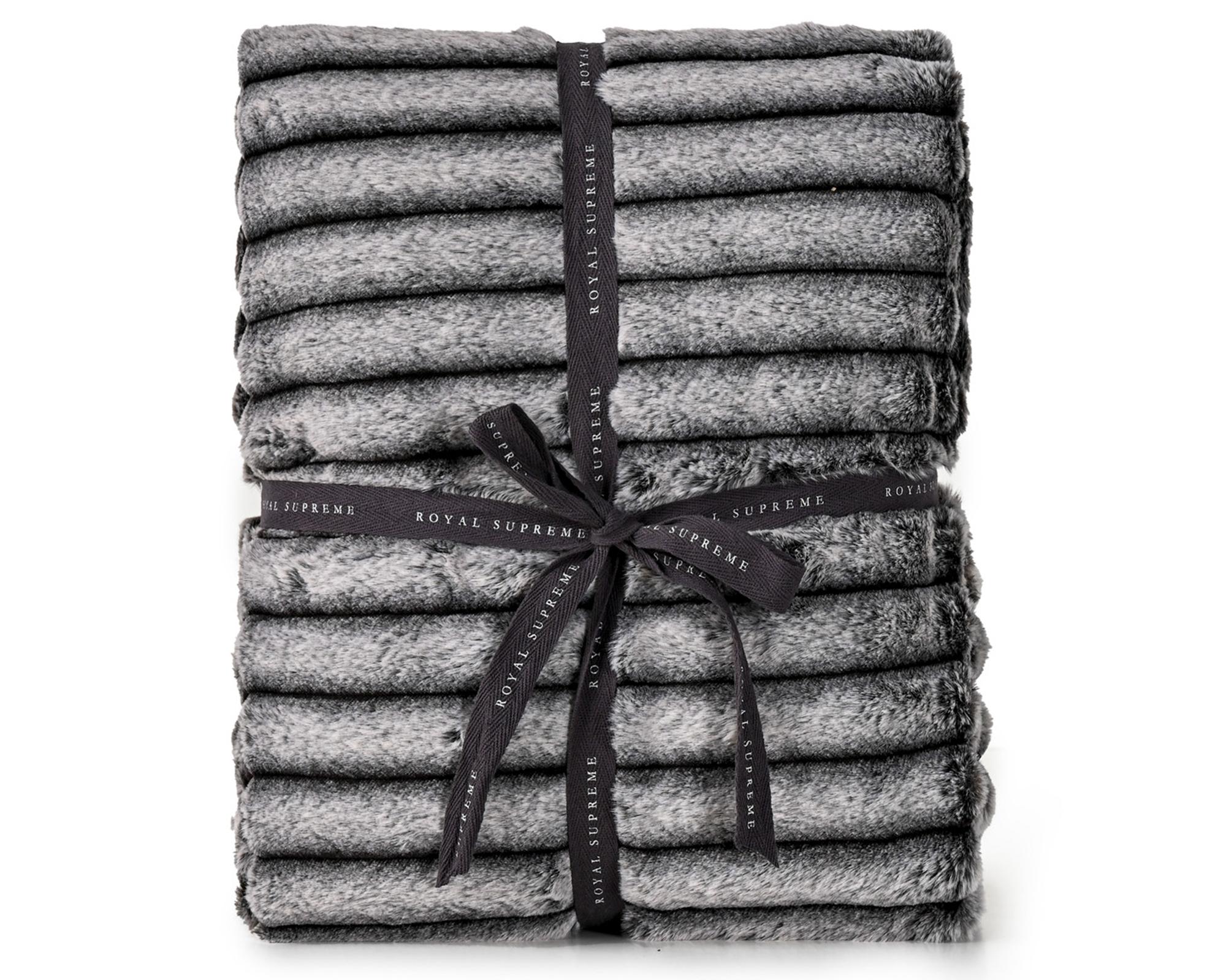 Manta 127x152 cm Stripes gris-2