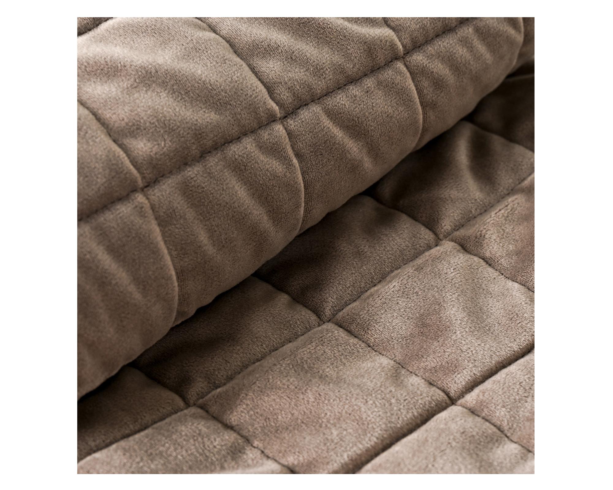 Piecera 100x220 cm Washed Velvet Taupe-1