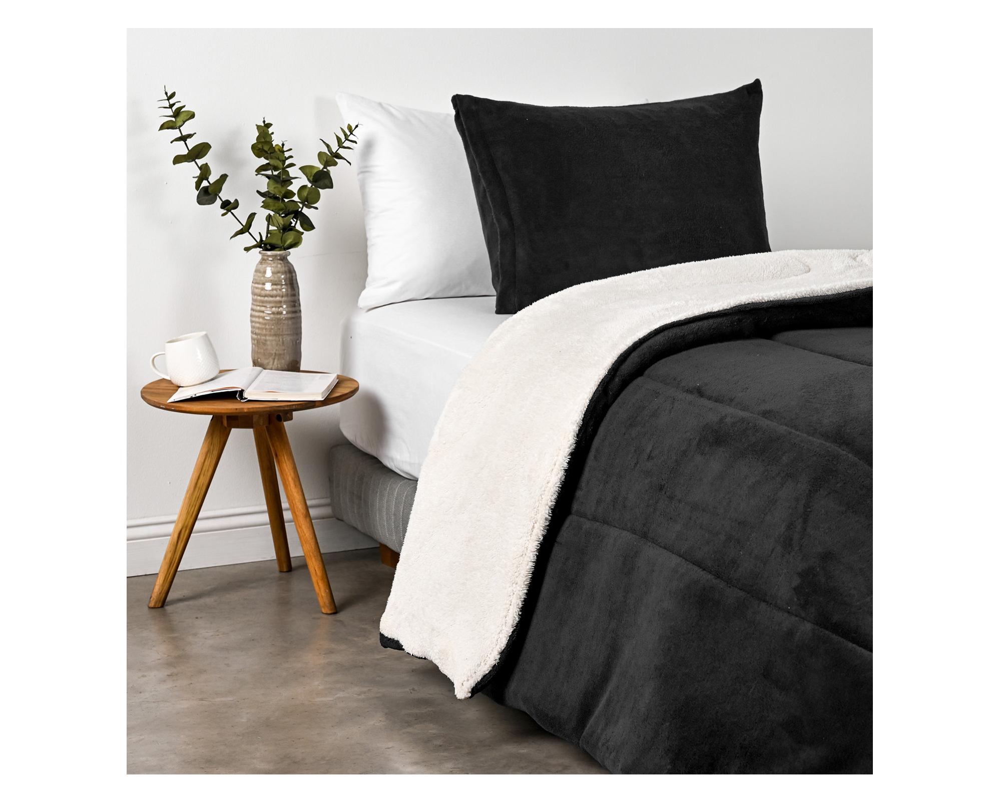 Plumón sherpa 1.5 plazas gris-1