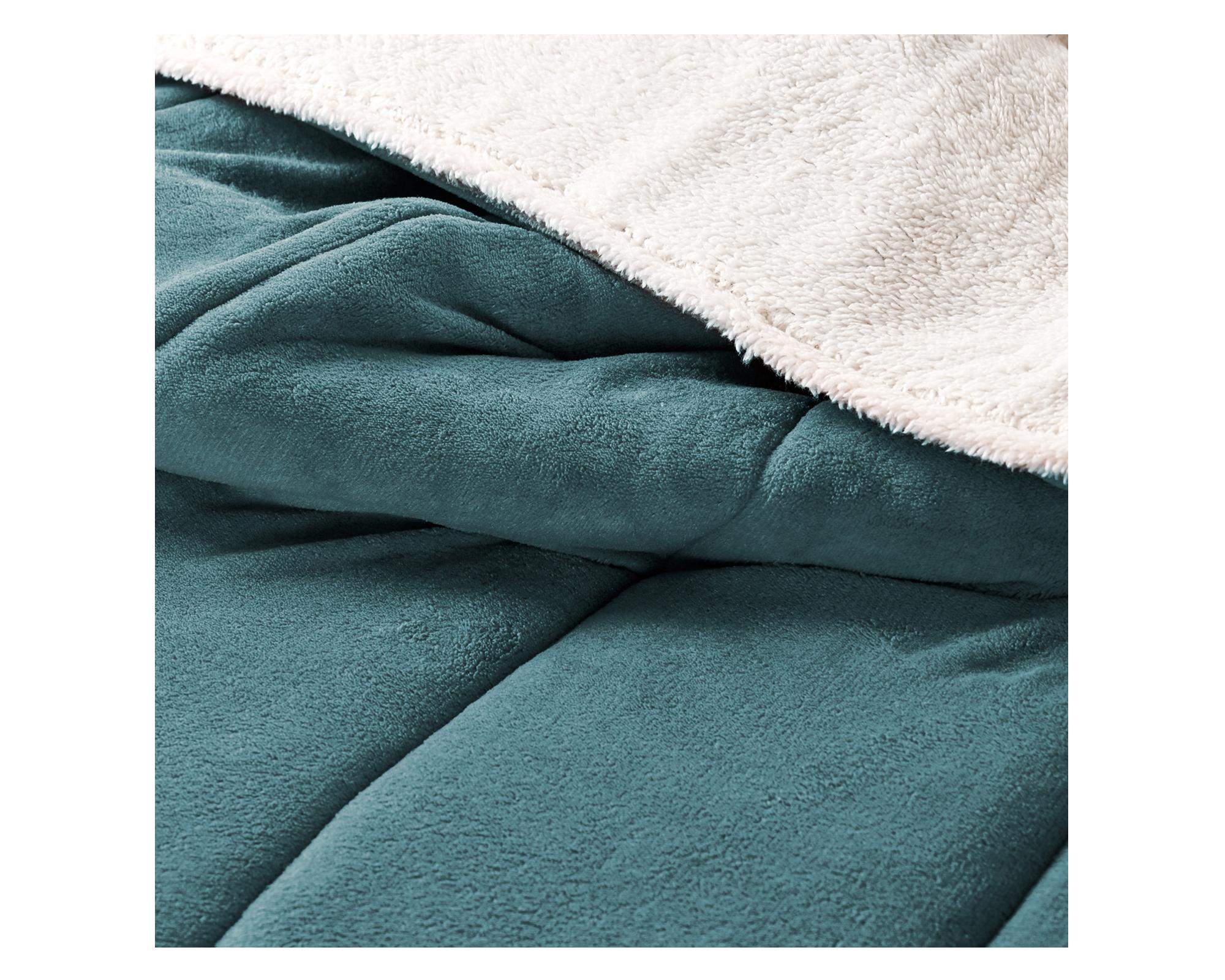 Plumón sherpa 1.5 plazas Turquesa-2