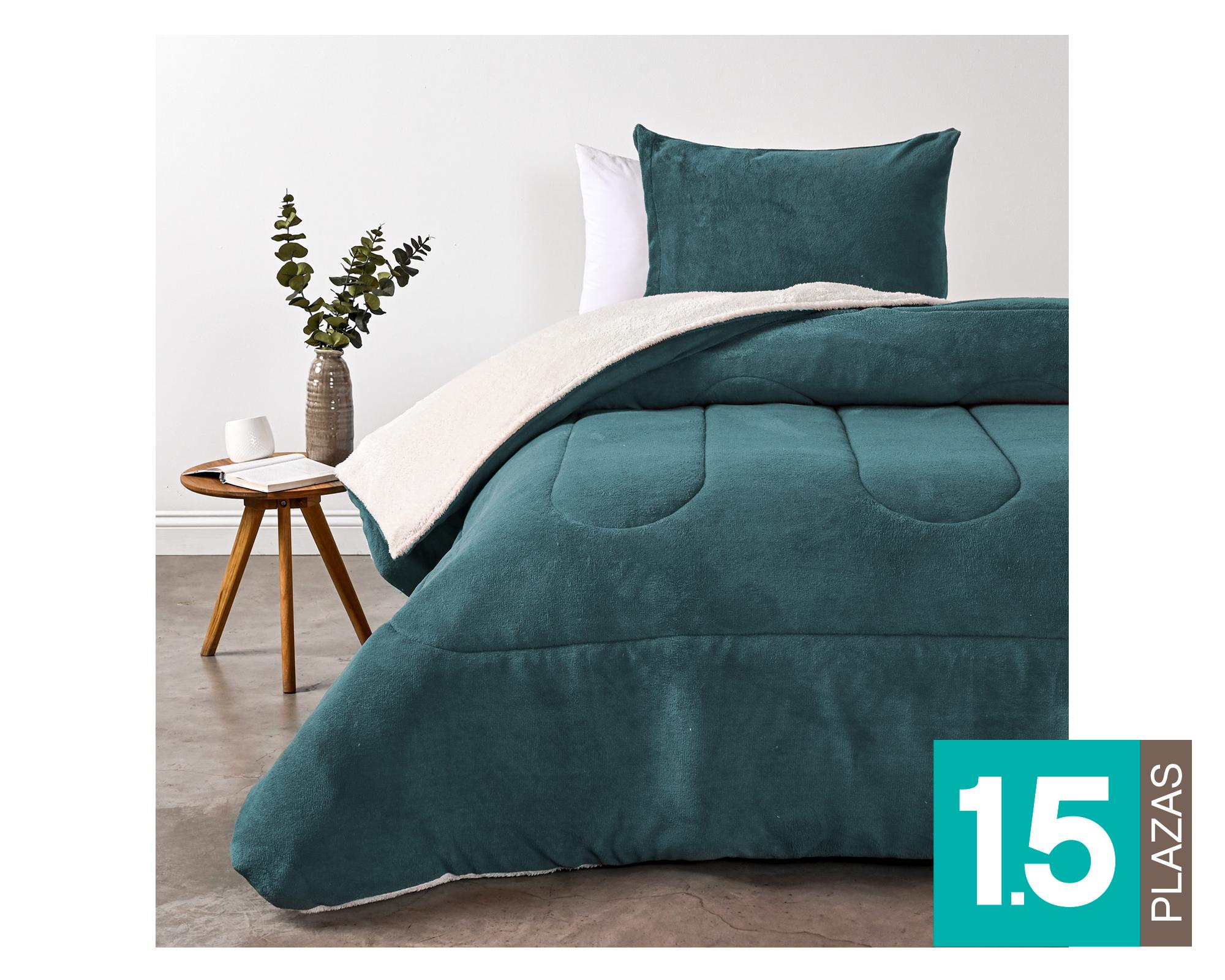 Plumón sherpa 1.5 plazas Turquesa-0