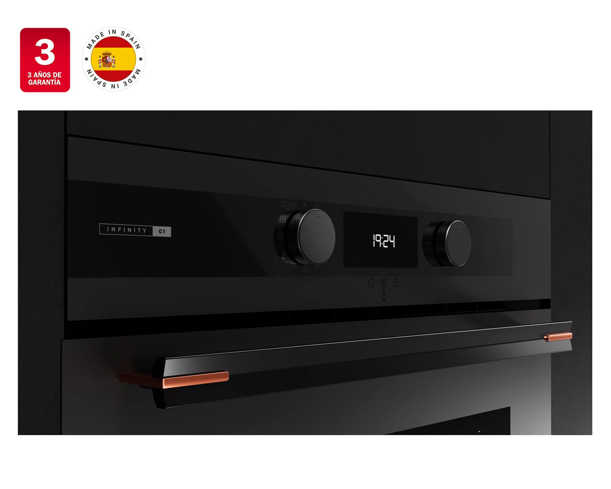 Horno empotrable 62 litros HLB 85 Infinity G1 negro-4