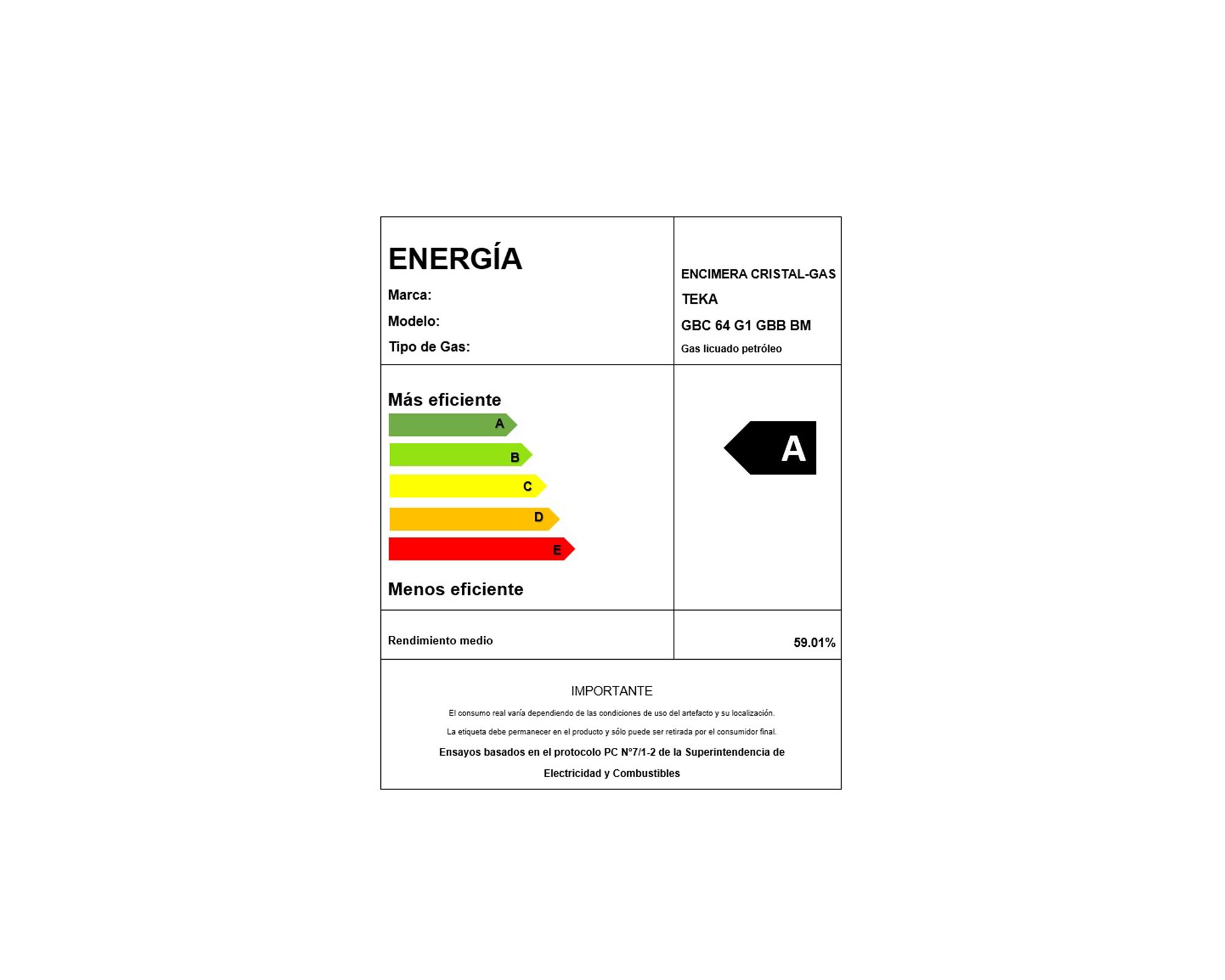 Encimera a gas 4 quemadores GBC-64 G1 Infinity negro-7