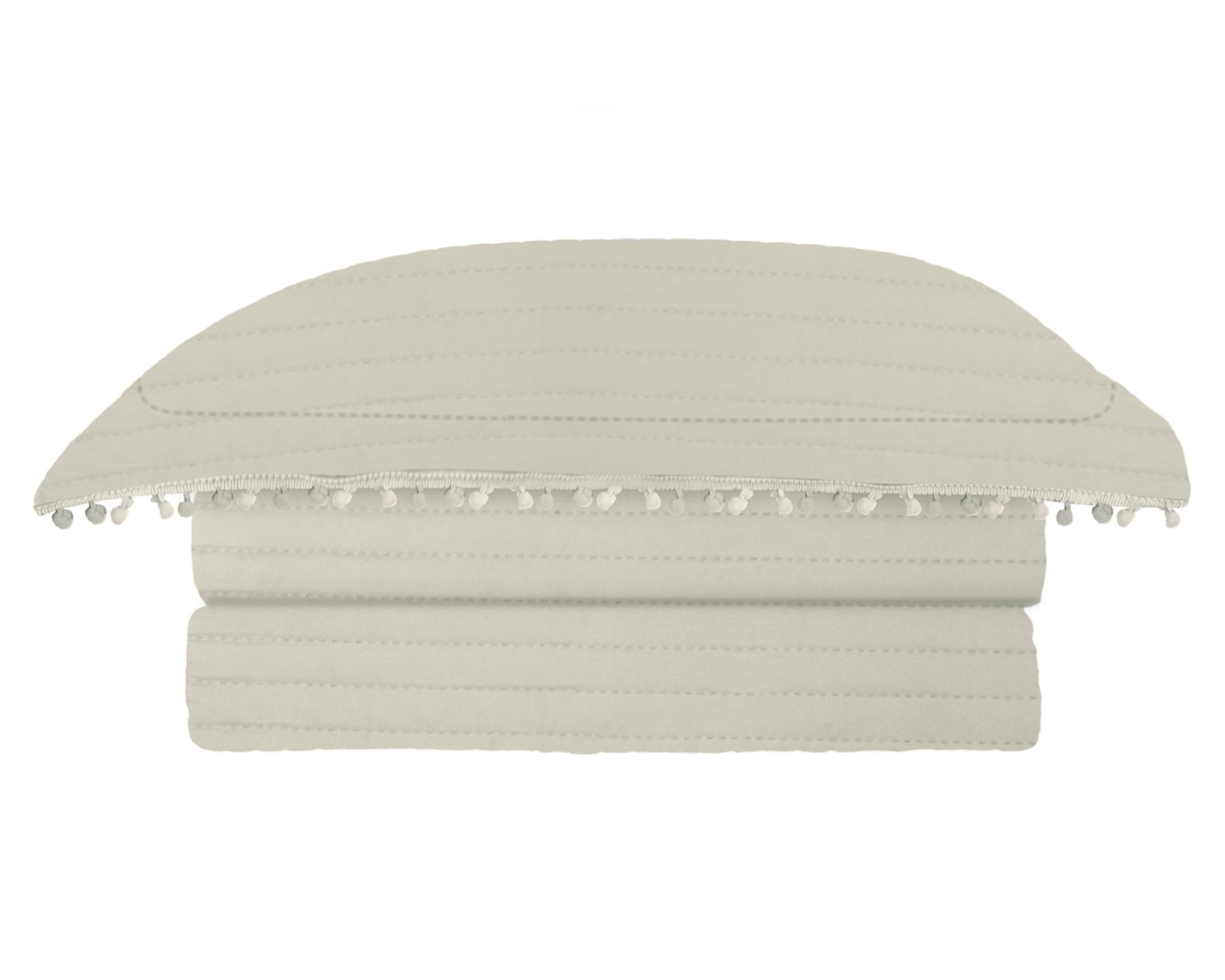 Quilt reversible 2 plazas Pomp beige-1