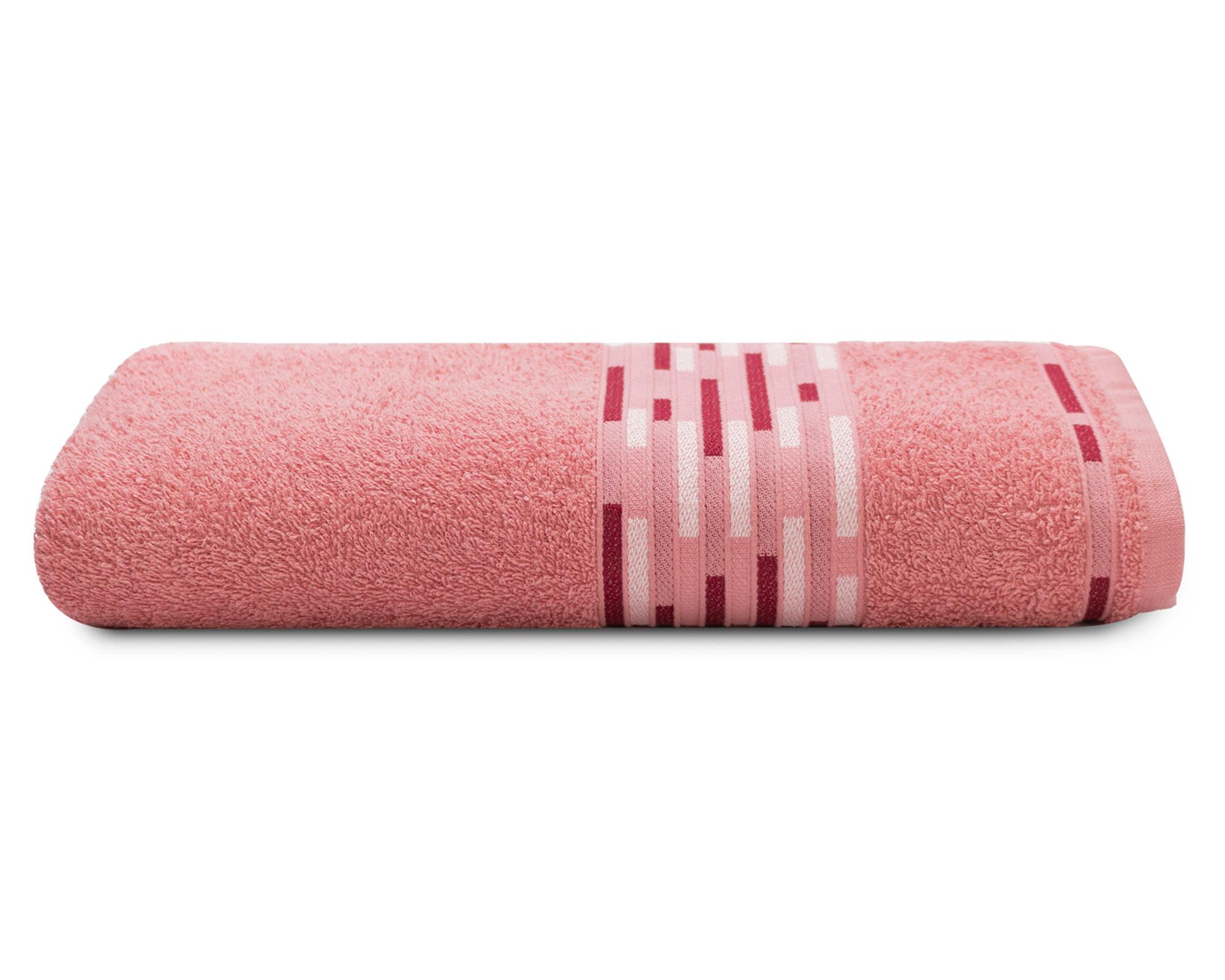 Toalla baño 70x140 cm Tetris rosado-0