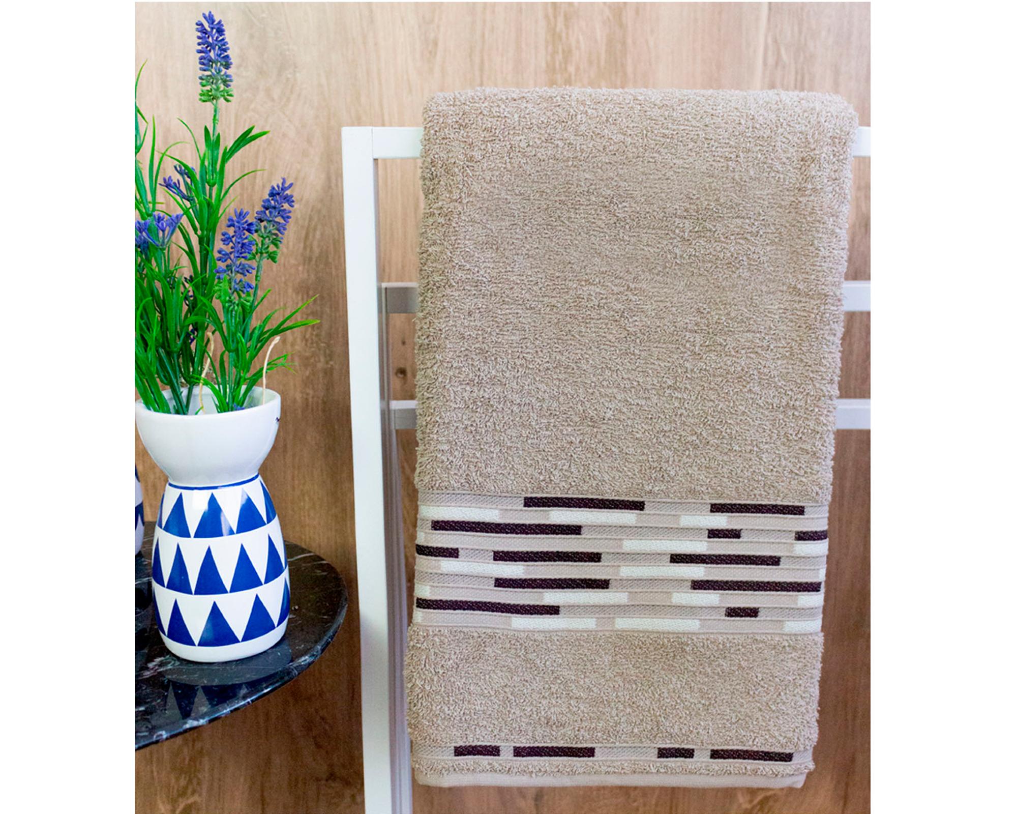 Toalla baño 70x140 cm Tetris beige-1