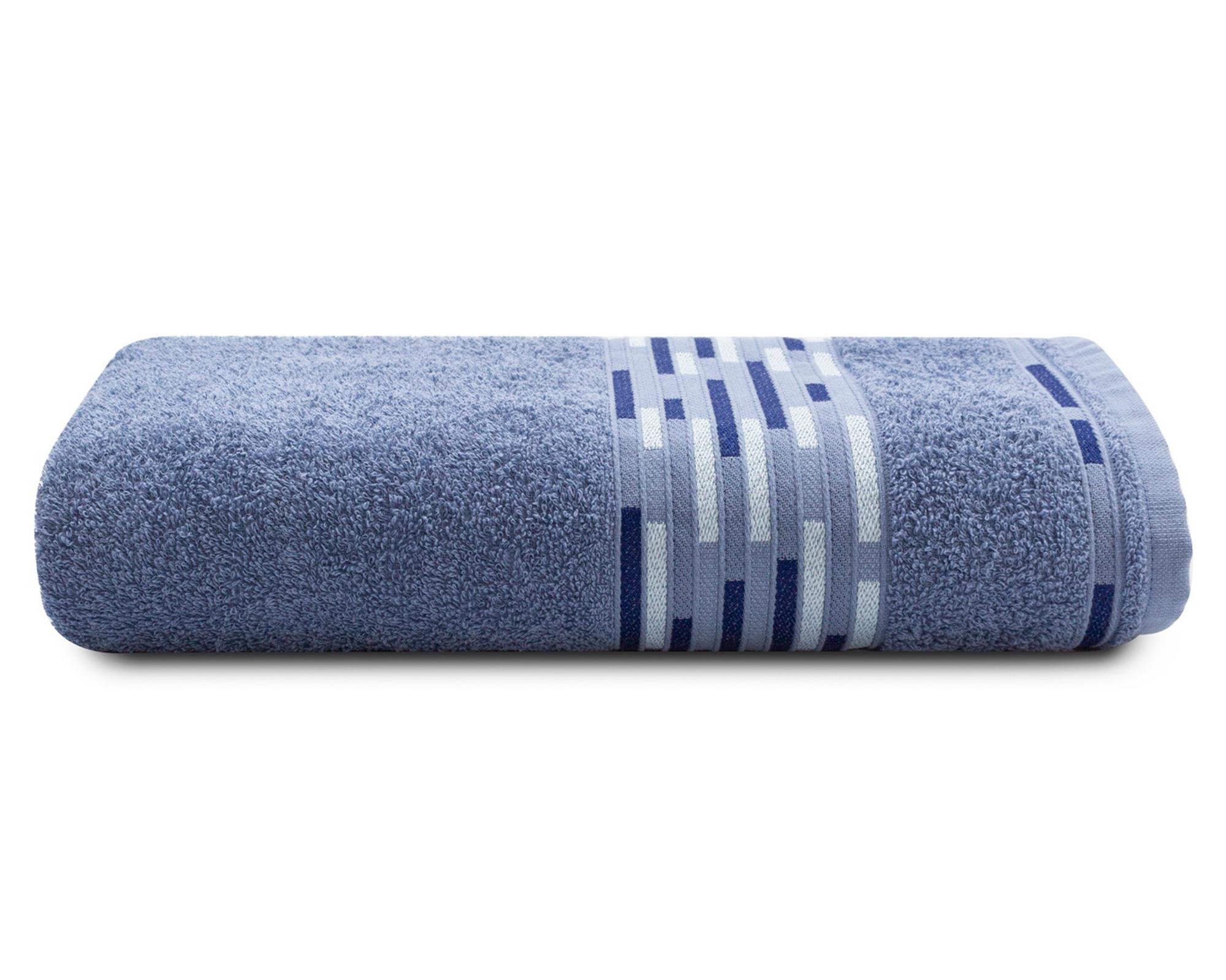Toalla baño 70x140 cm Tetris azul-0
