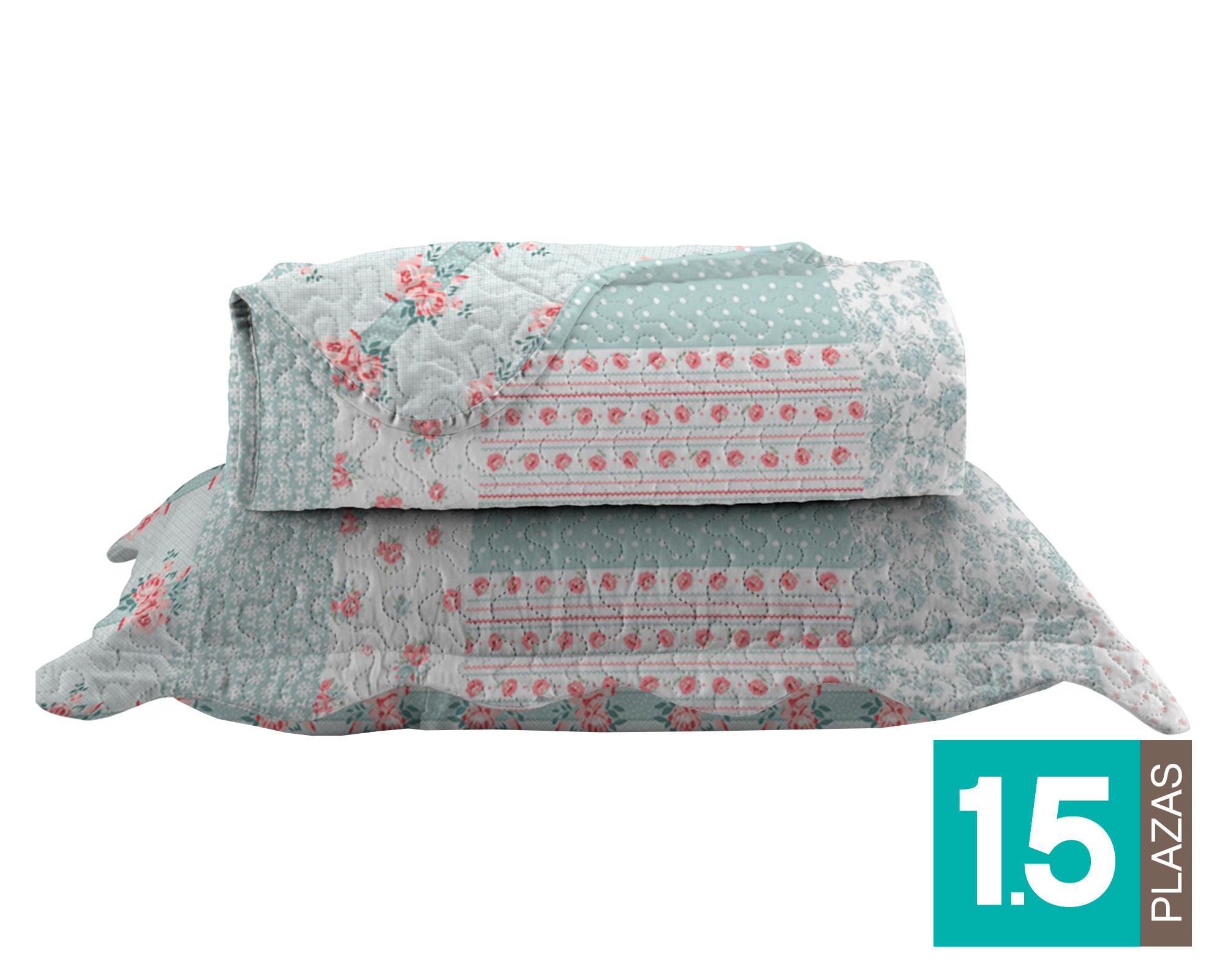 Quilt reversible 1.5 plaza Bali verde-0