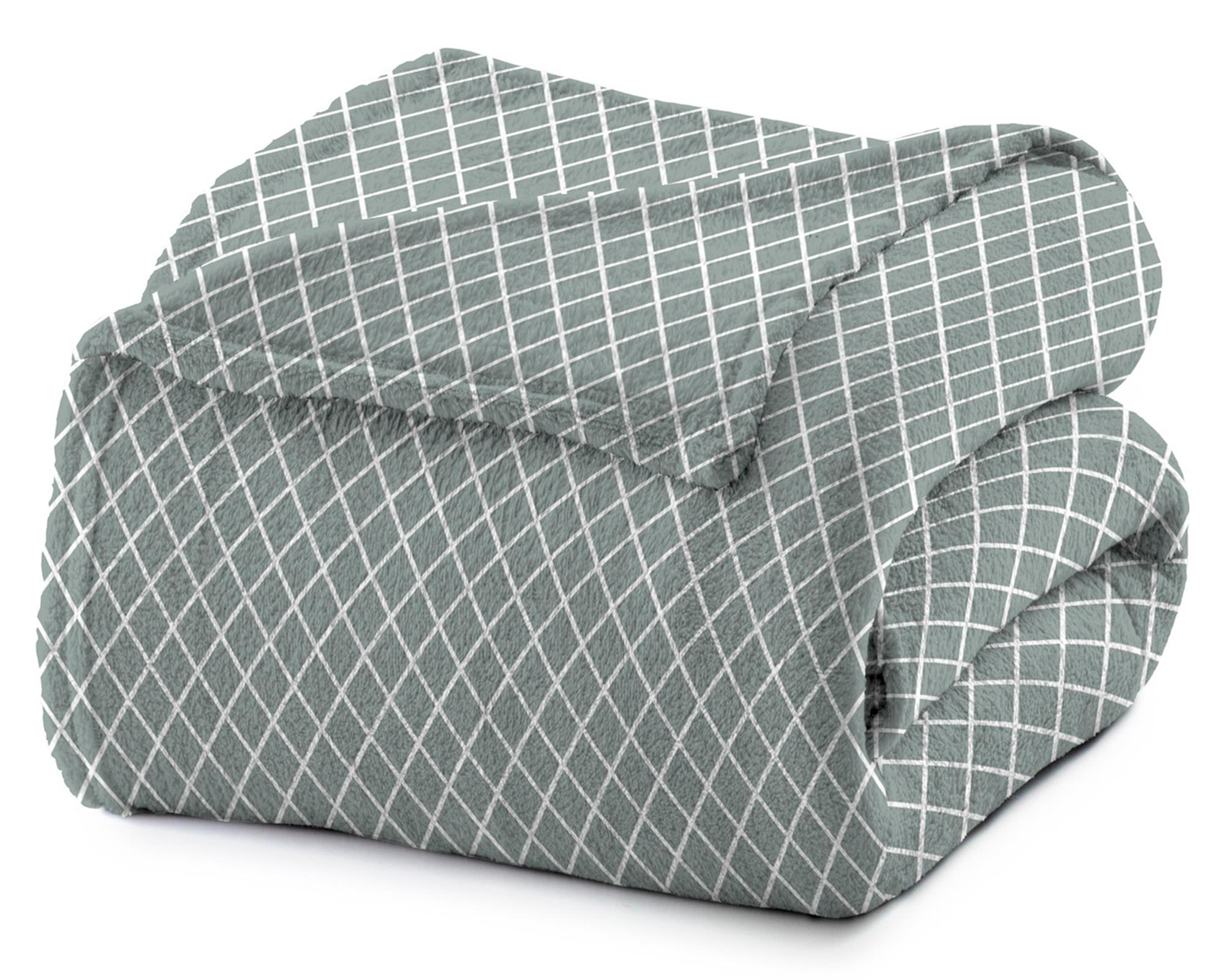 Frazada microfibra 2 plazas Chess verde-1