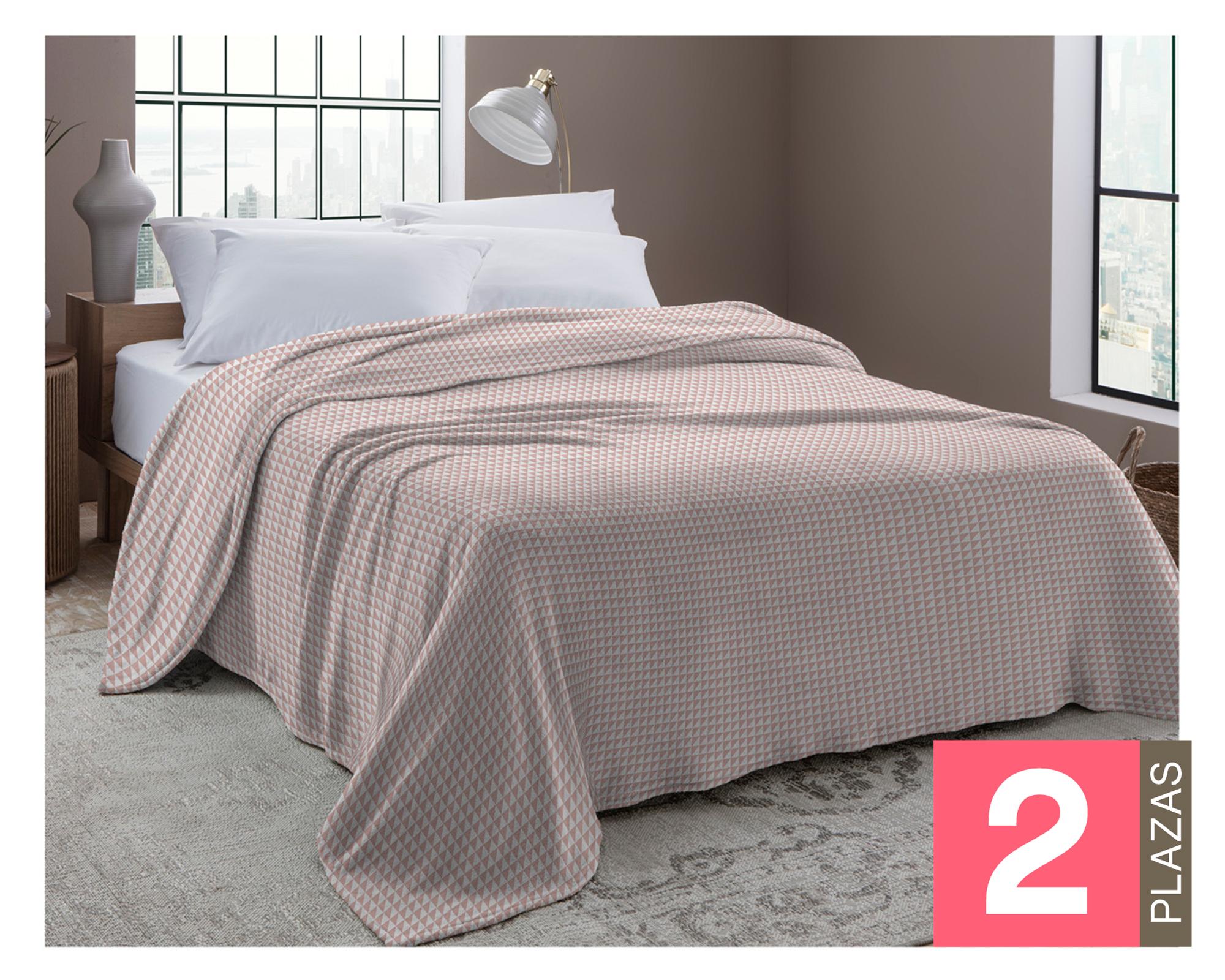Frazada microfibra 2 plazas Tria beige-0