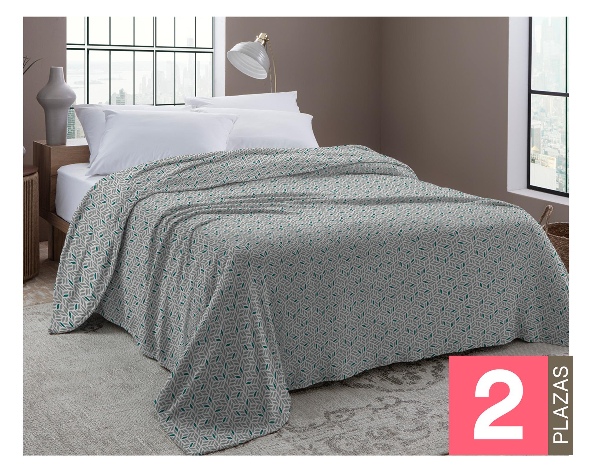 Frazada microfibra 2 plazas Olivos verde-0