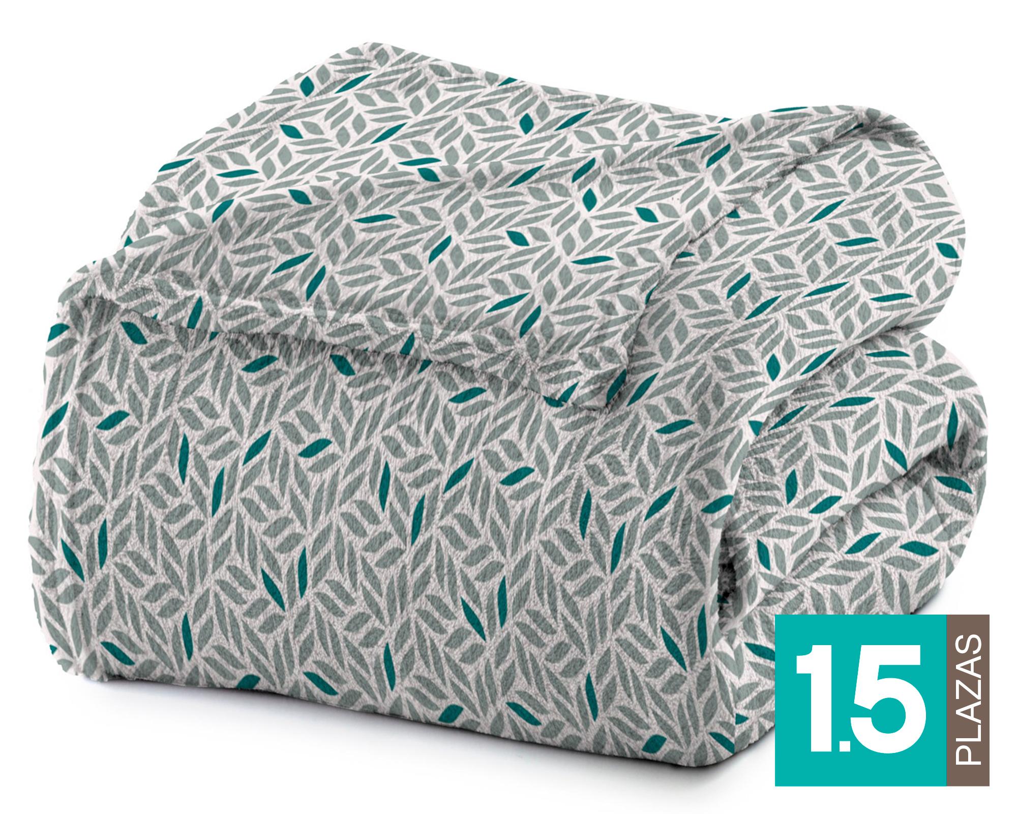 Frazada microfibra 1.5 plaza Olivos verde-0