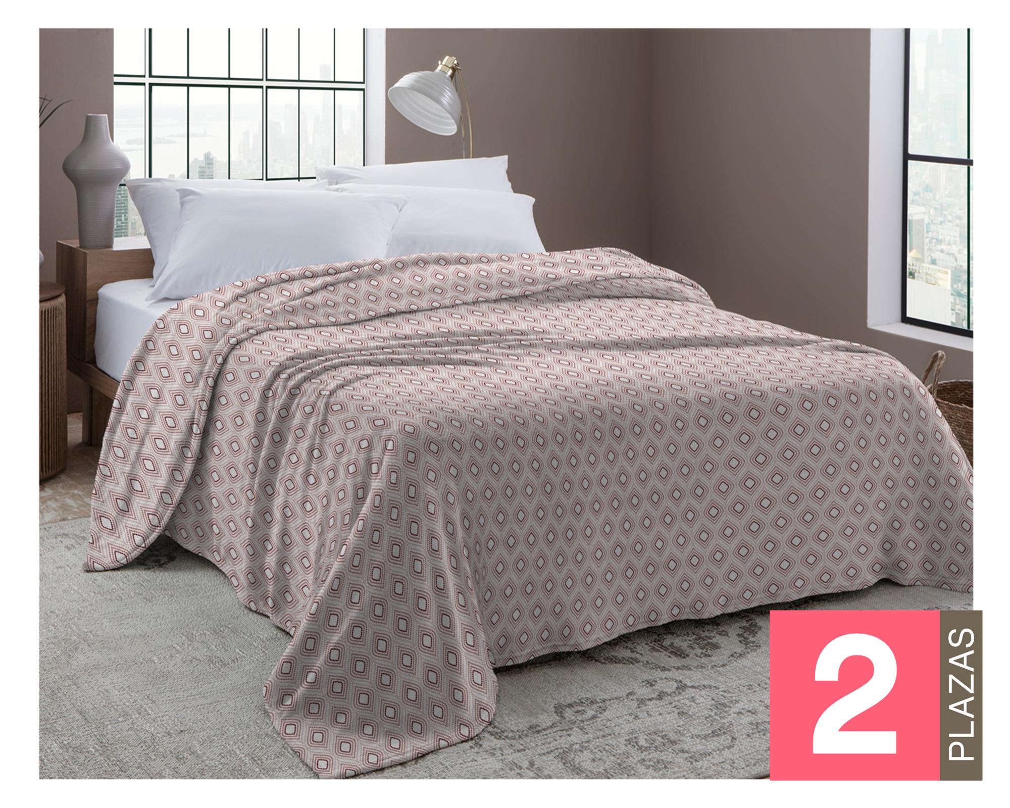 Frazada microfibra 2 plazas Greco beige-0