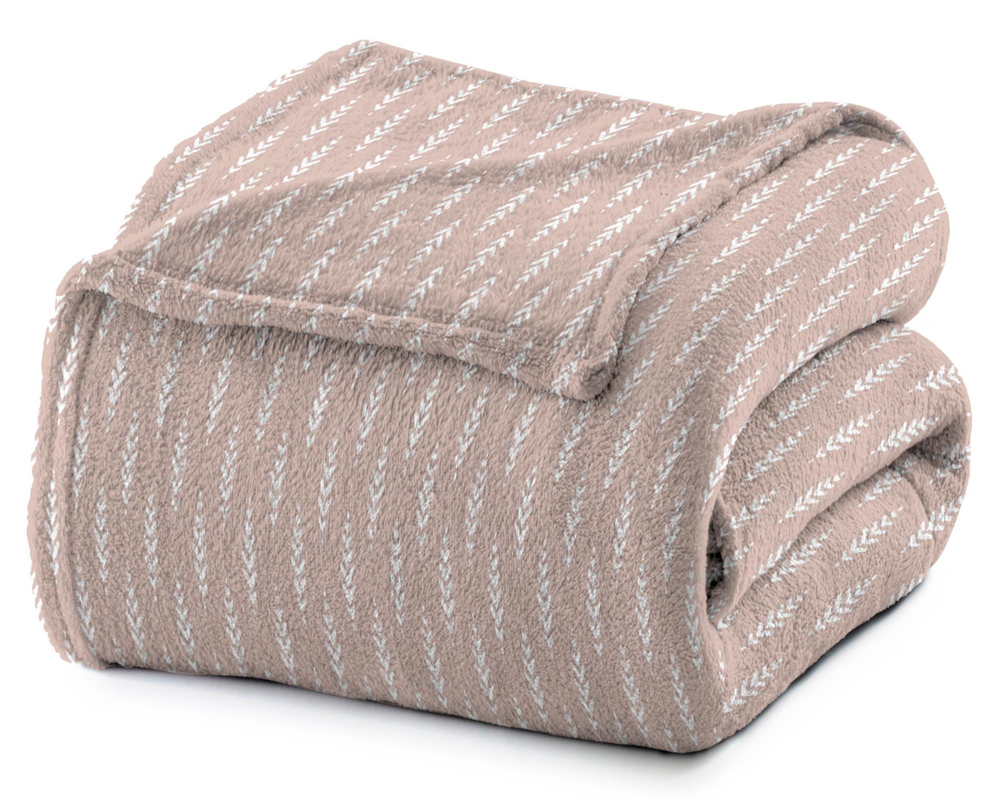 Frazada microfibra 2 plazas Etnic beige-1