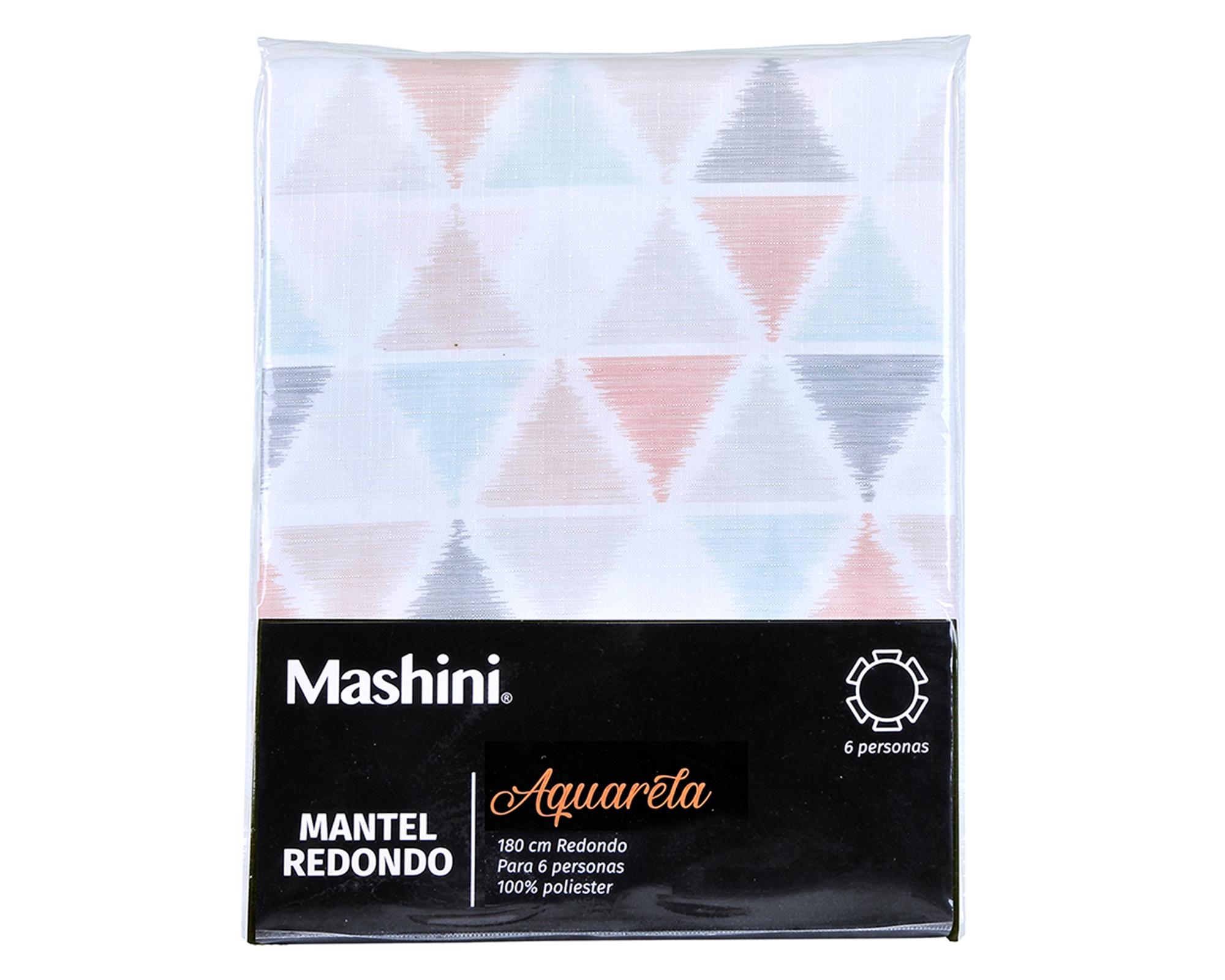 Mantel acuarela poliéster 180x180 cm Triángulo-2