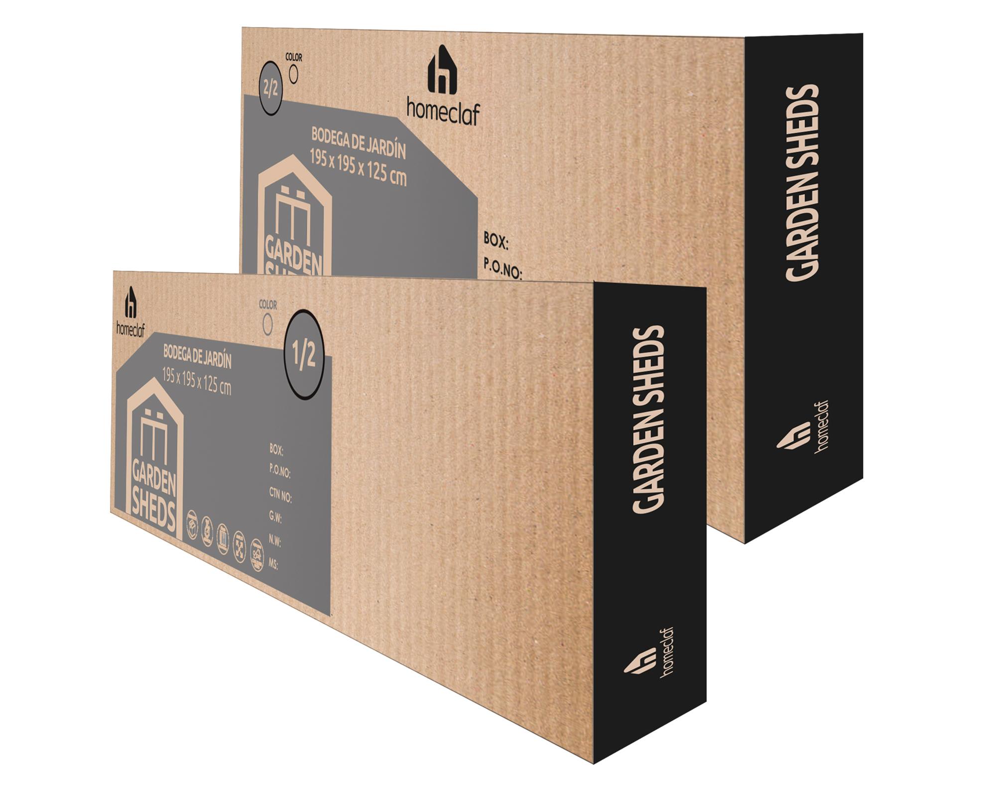 Bodega jardín 195x195x125 cm R5912 gris-3