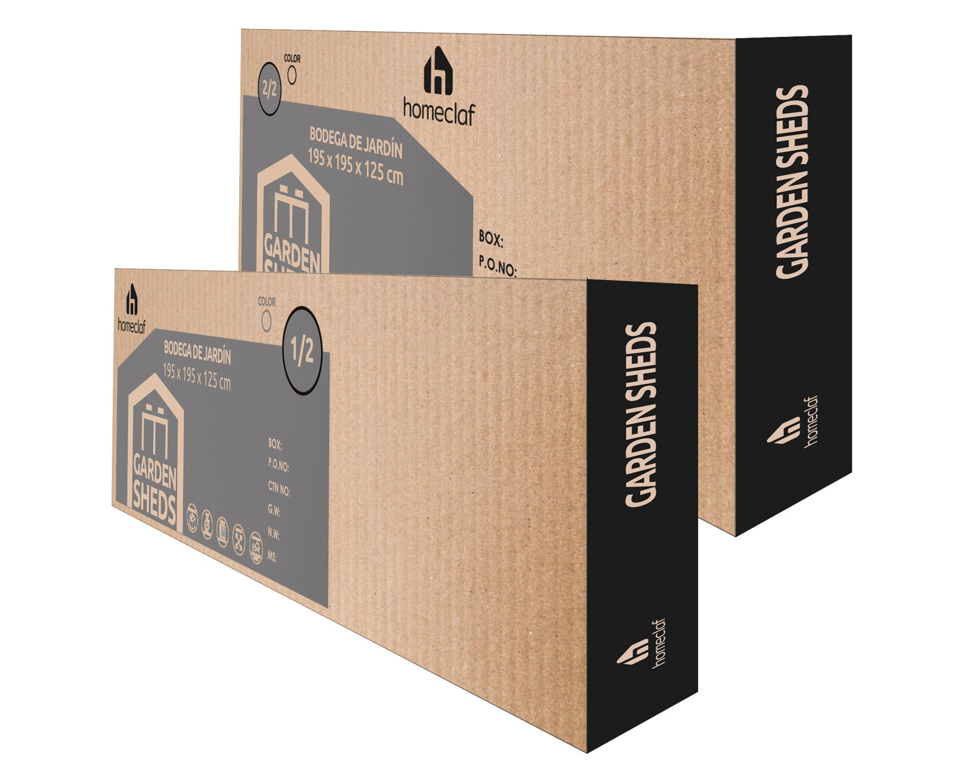 Bodega jardín 195x195x125 cm R5910 negro-3