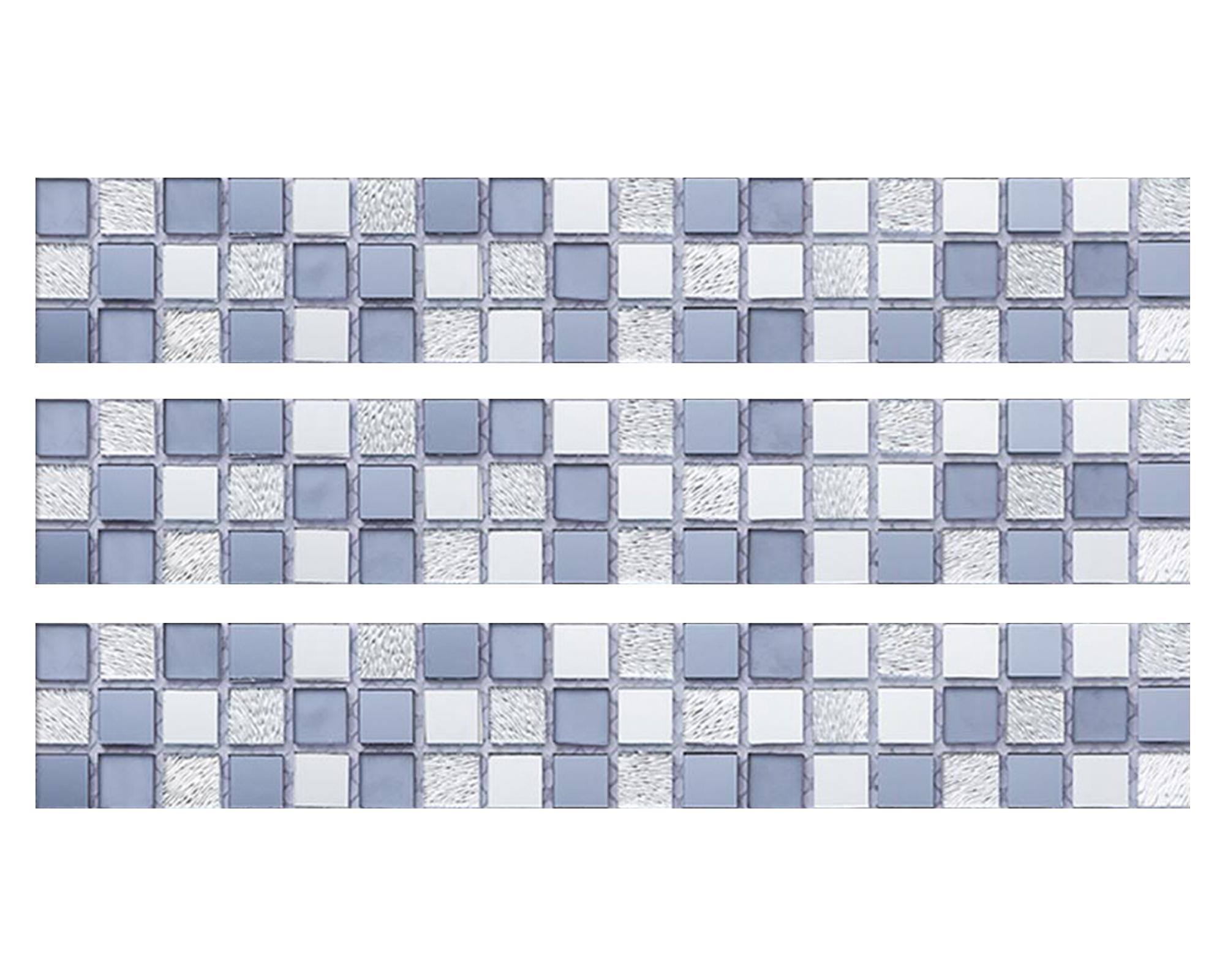 Listel vidrio espejado 5x30 cm Alarab plateado-0