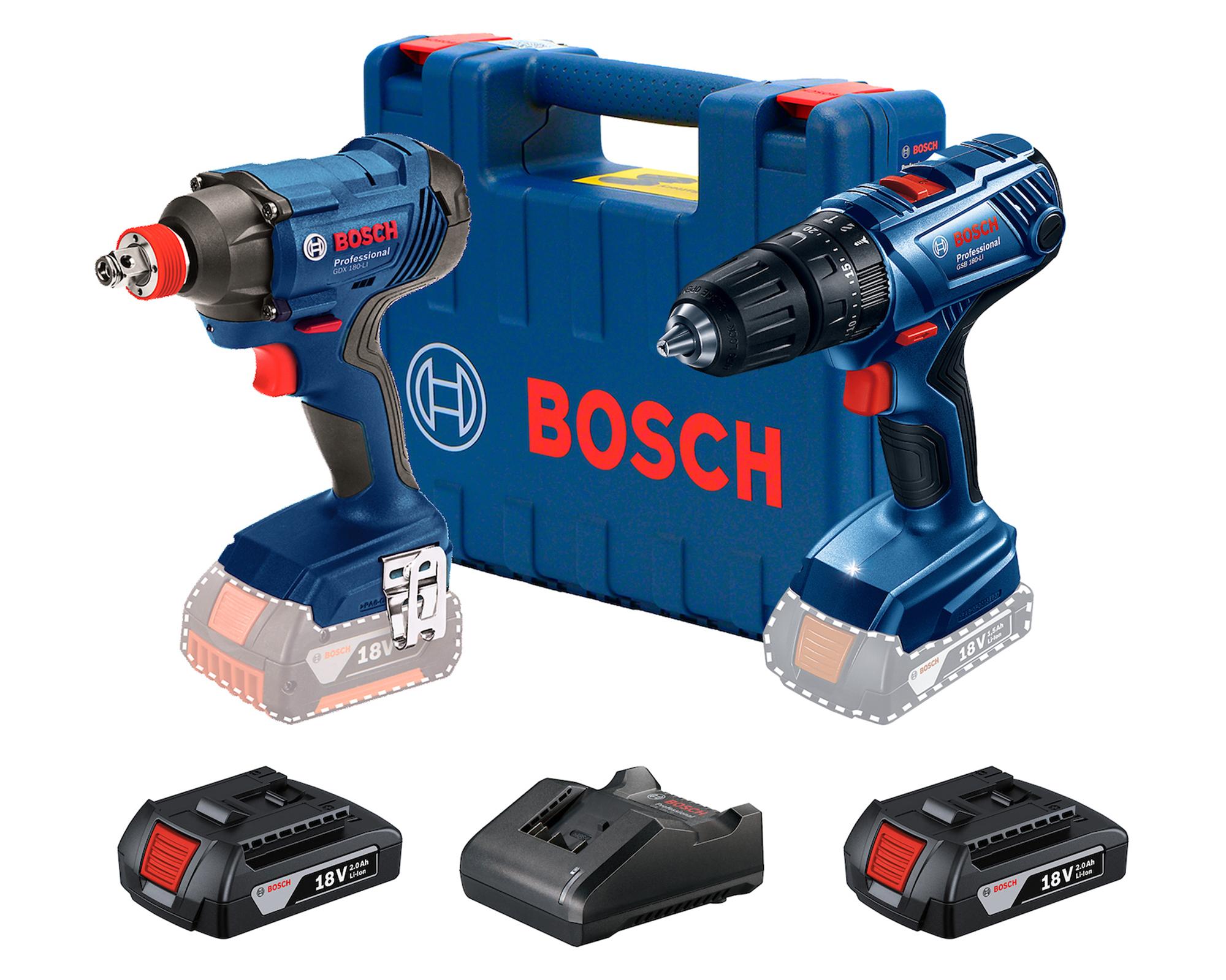 Taladro de impacto Inalámbrico GSB 180 + Llave de impacto GDX 180-0