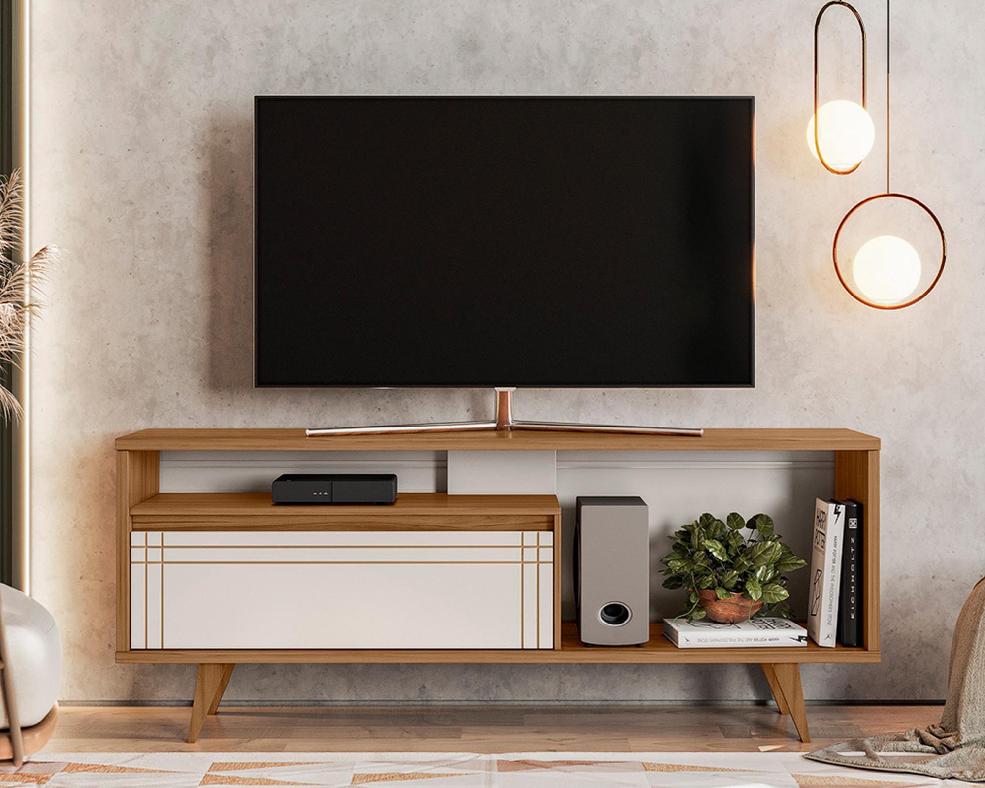 Rack TV 60" freijo/blanco-4