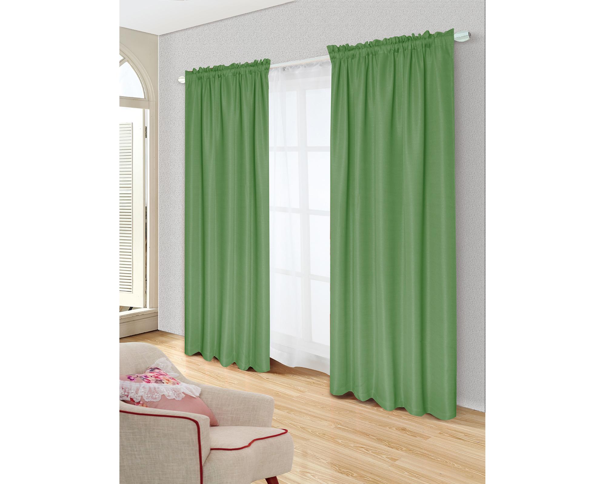 Set de Cortina Tabata 140x220 cm Verde Doral-0